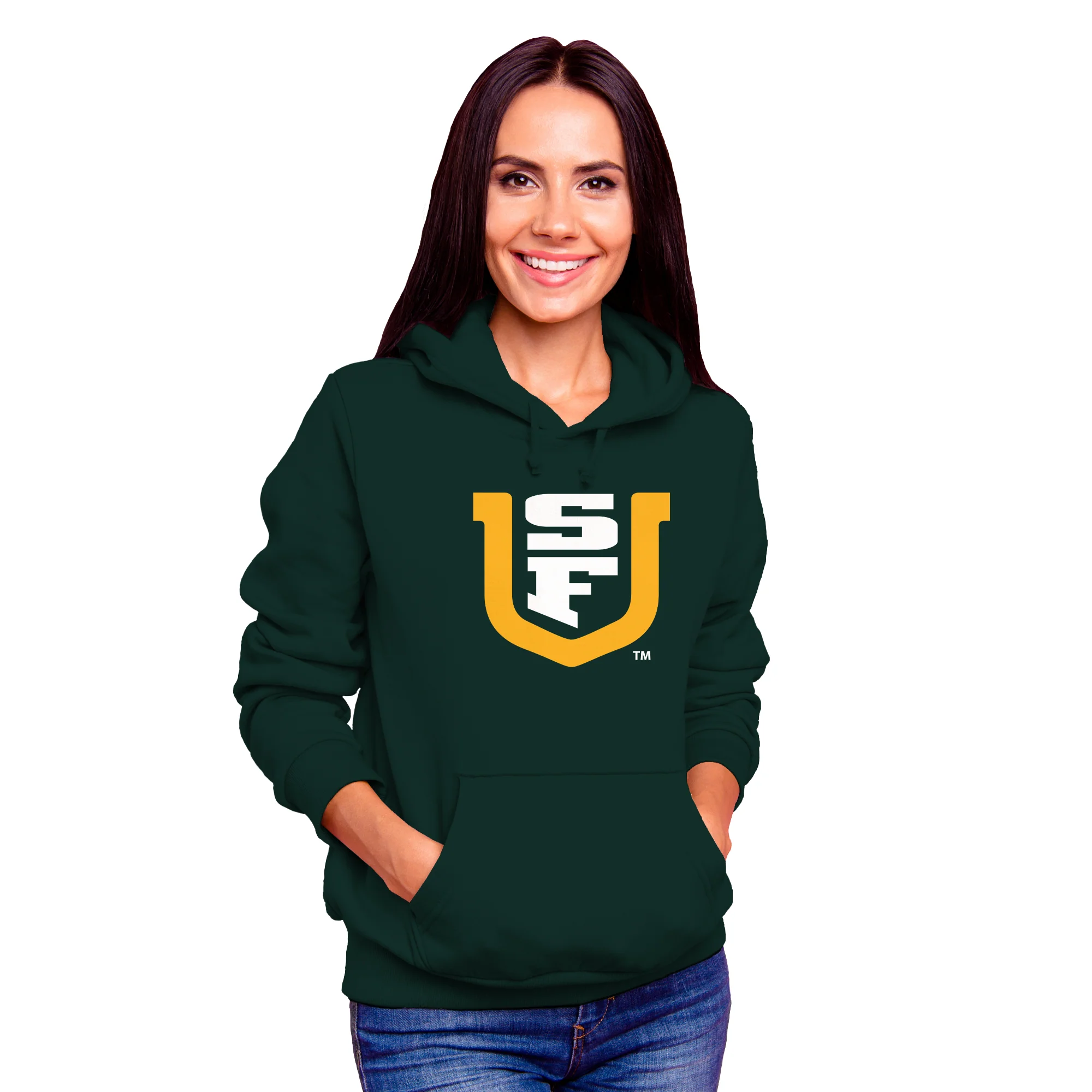 San Francisco Dons Primary Logo Hoodie - Forest - Image 4