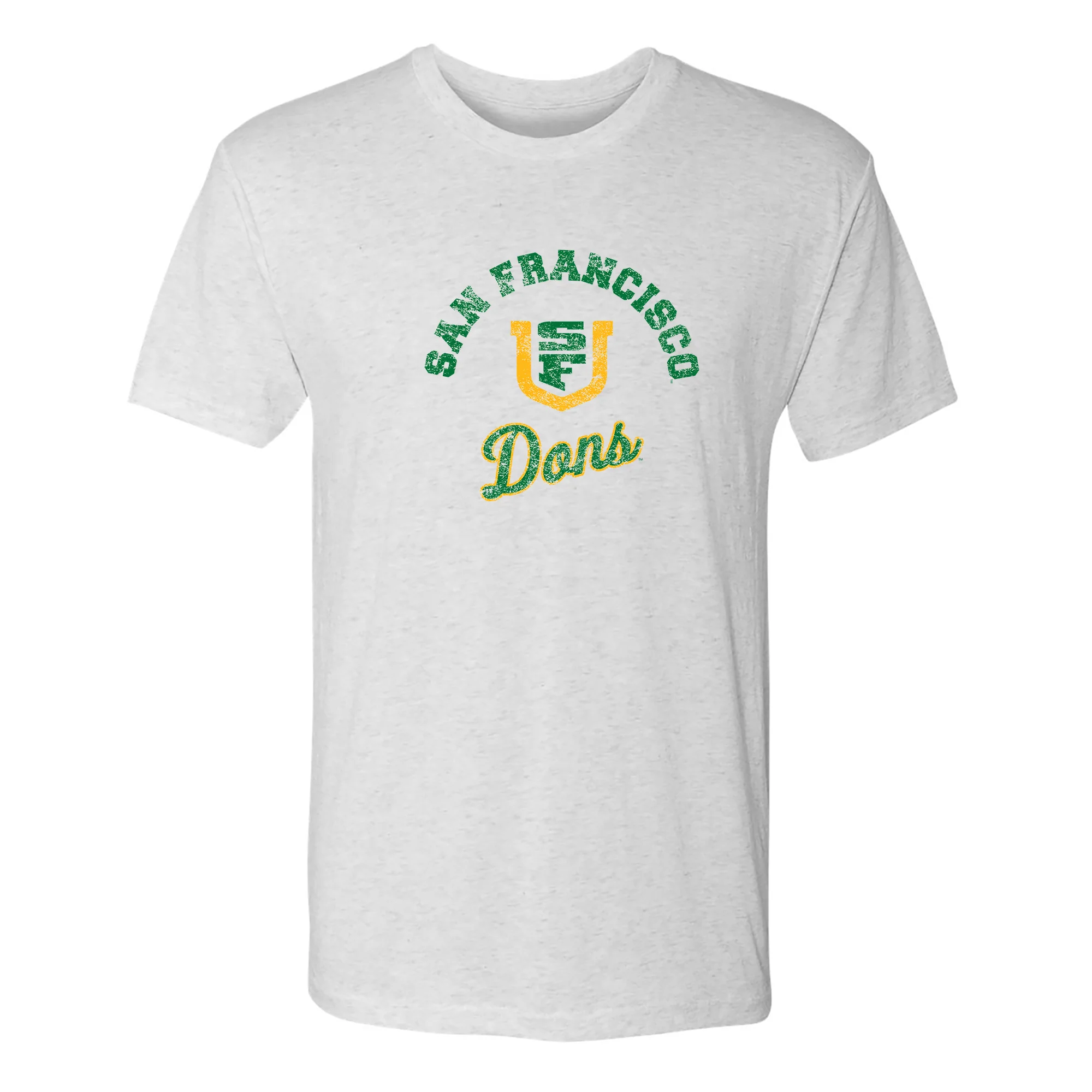 San Francisco Dons Retro Script NLA Triblend T-Shirt - Heather White