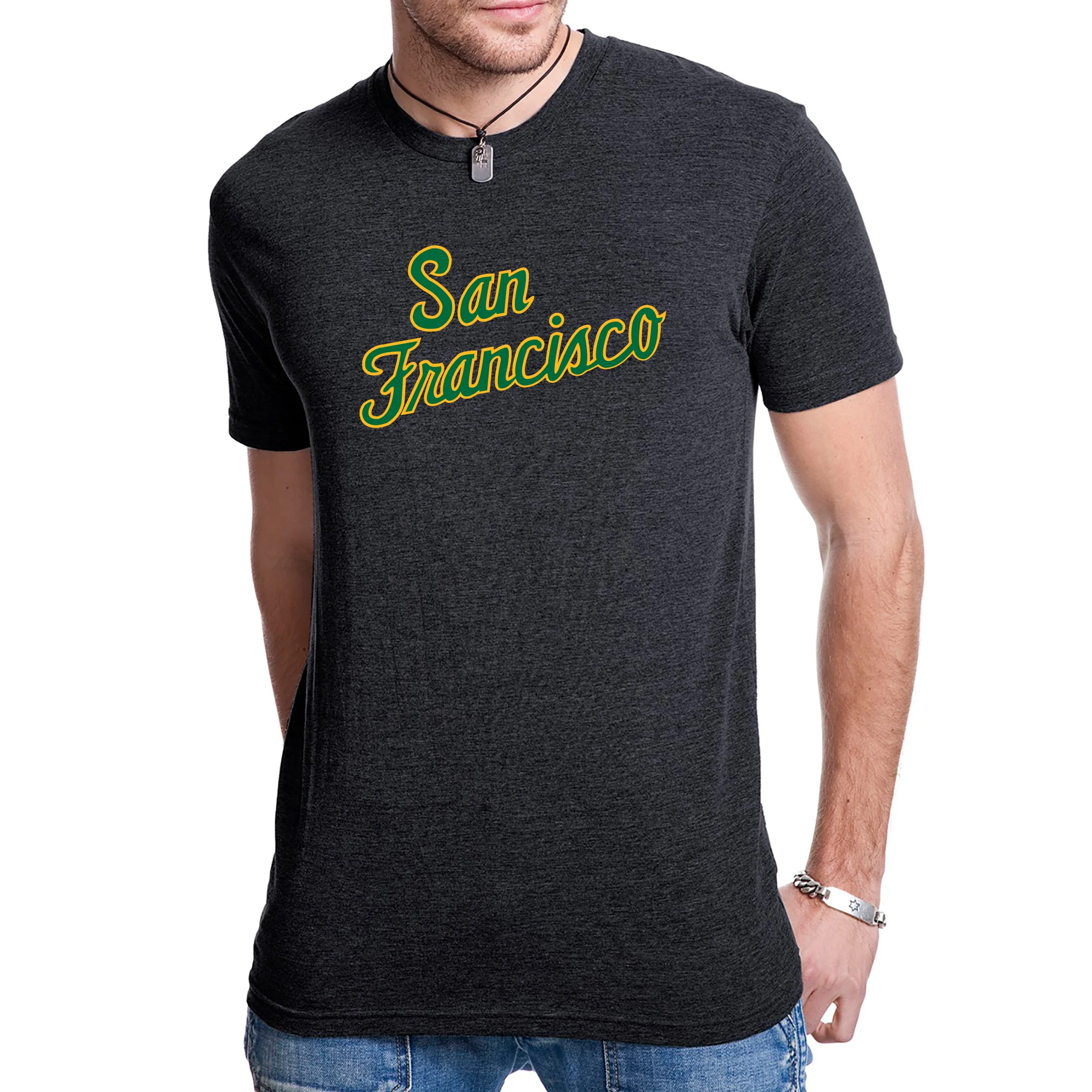San Francisco Dons Script Logo NLA Triblend T-Shirt - Image 11