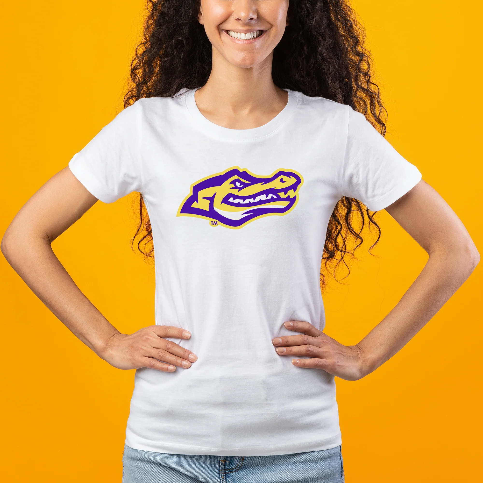 San Francisco State University Gators Primary Logo Women's T-Shirt - White - Image 3