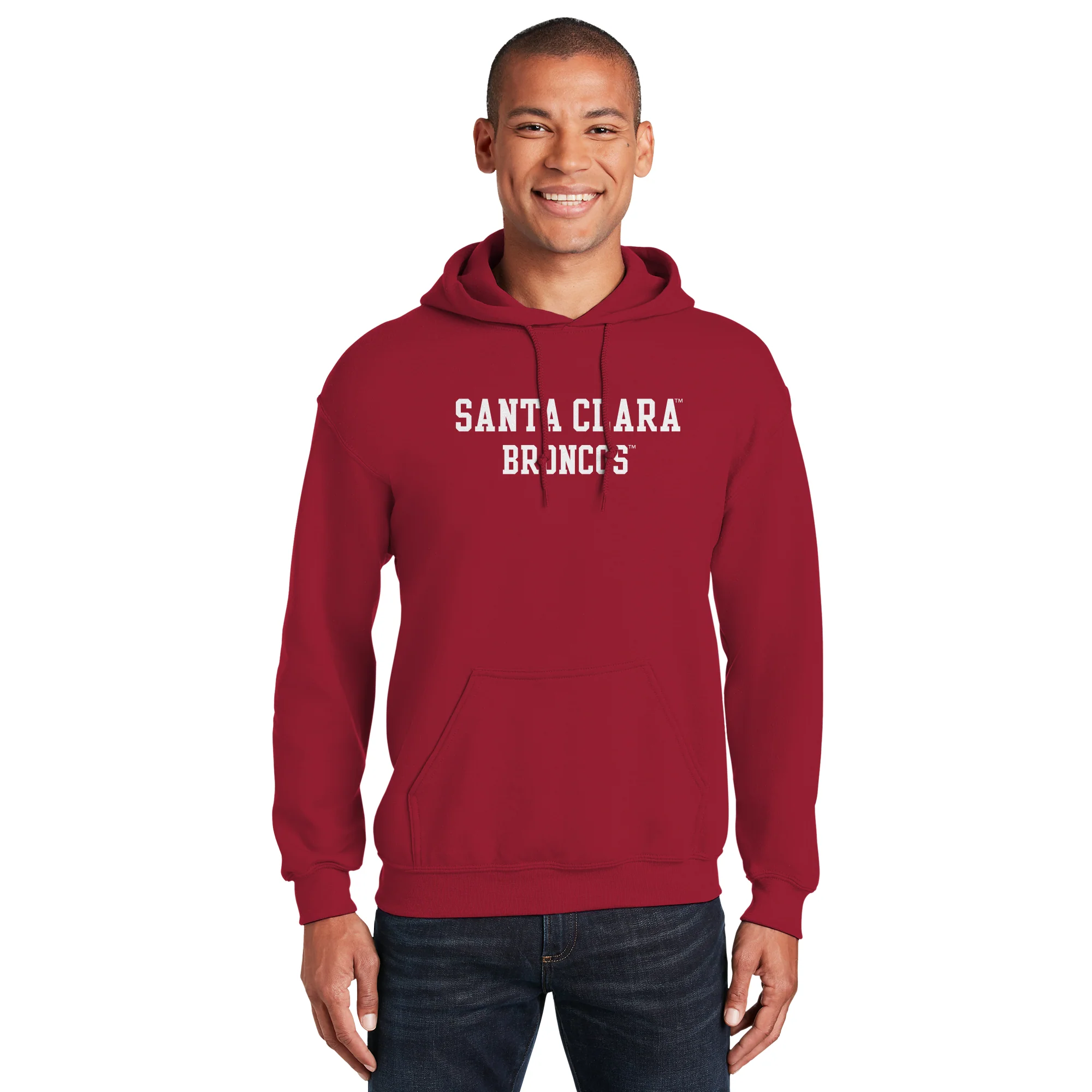 Santa Clara Broncos Basic Block Hoodie - Cardinal - Image 3