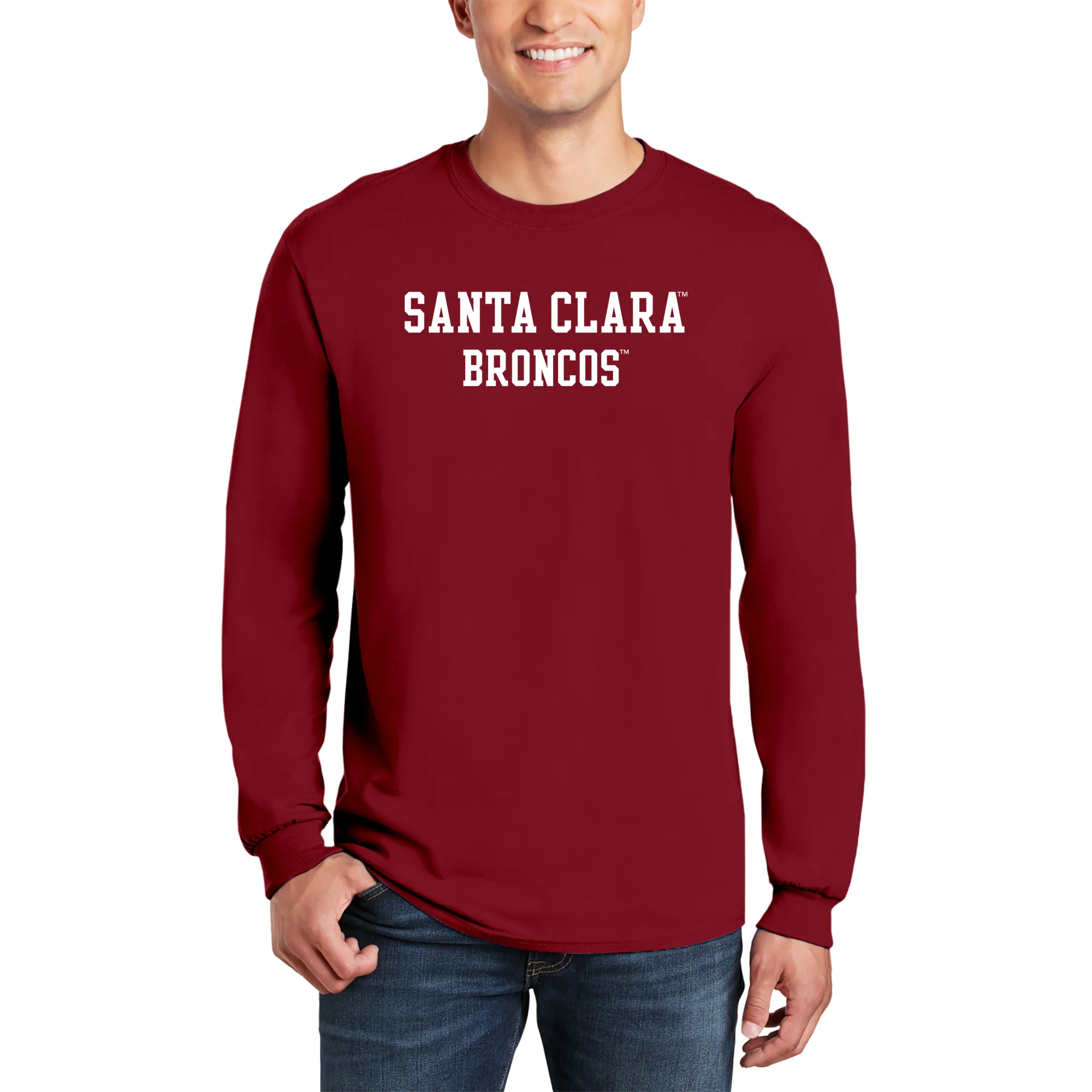 Santa Clara Broncos Basic Block Long Sleeve - Cardinal - Image 3