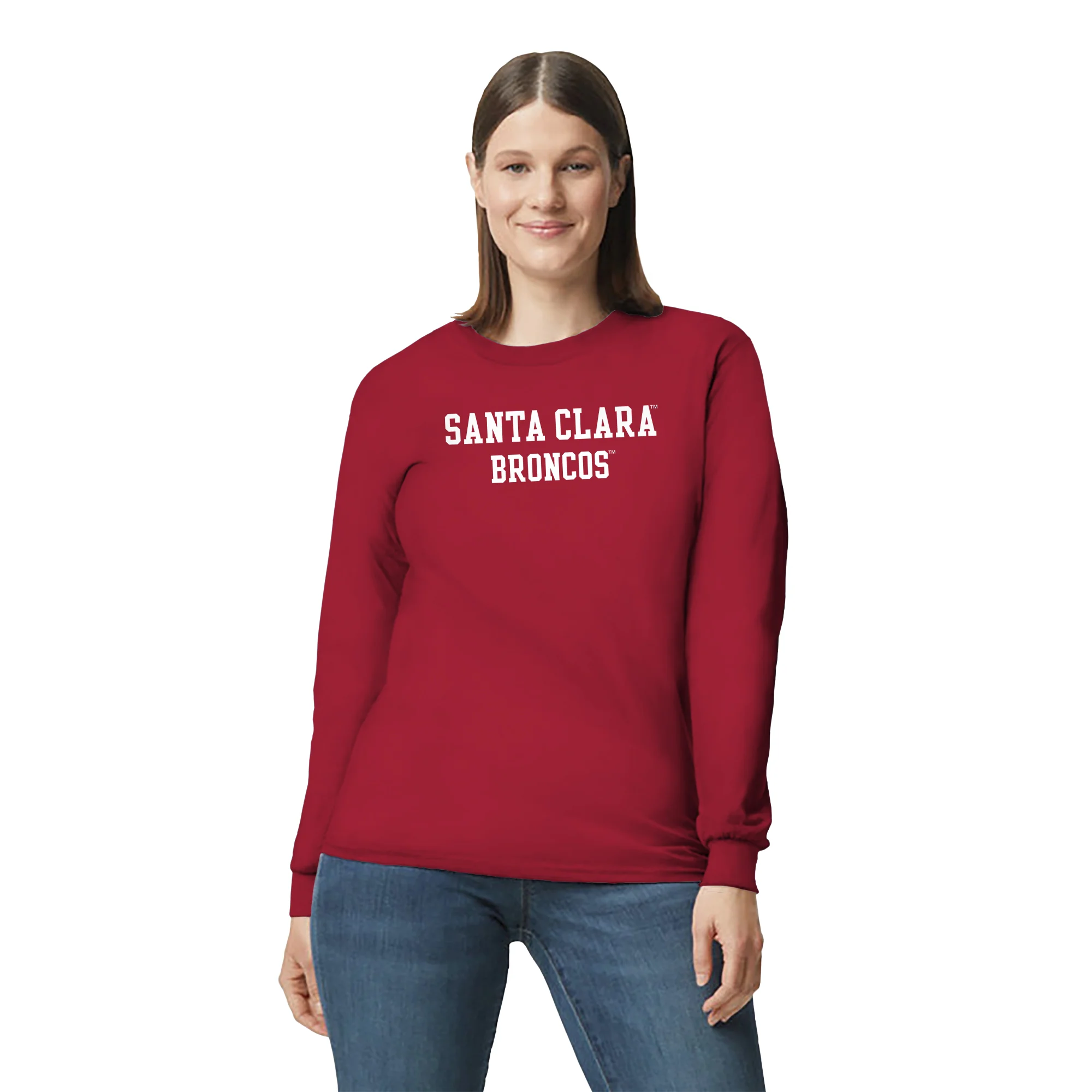 Santa Clara Broncos Basic Block Long Sleeve - Cardinal - Image 4