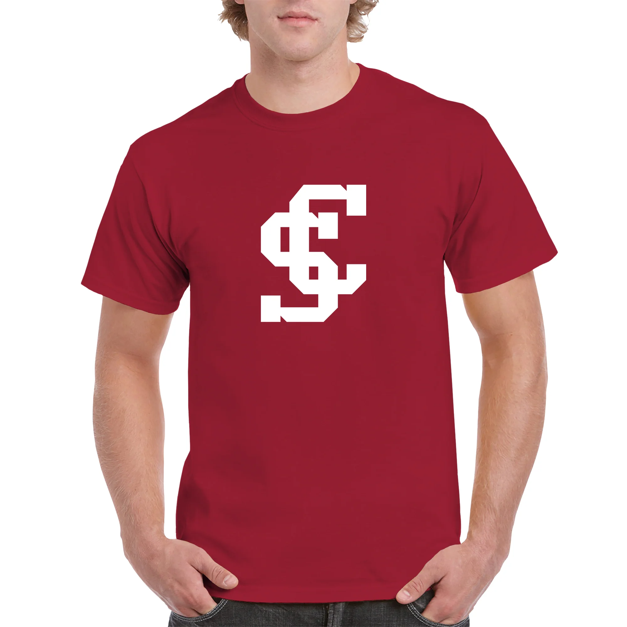 Santa Clara Broncos Primary Logo T-Shirt - Cardinal - Image 3