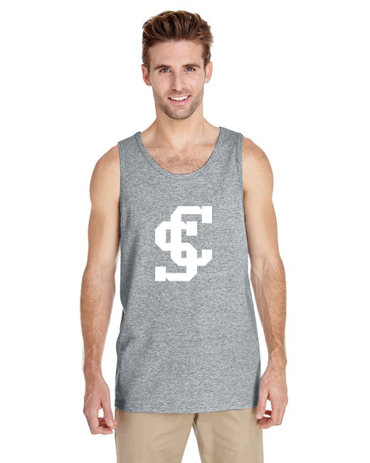 Santa Clara Broncos Primary Logo Tank Top - Sport Grey - Image 3