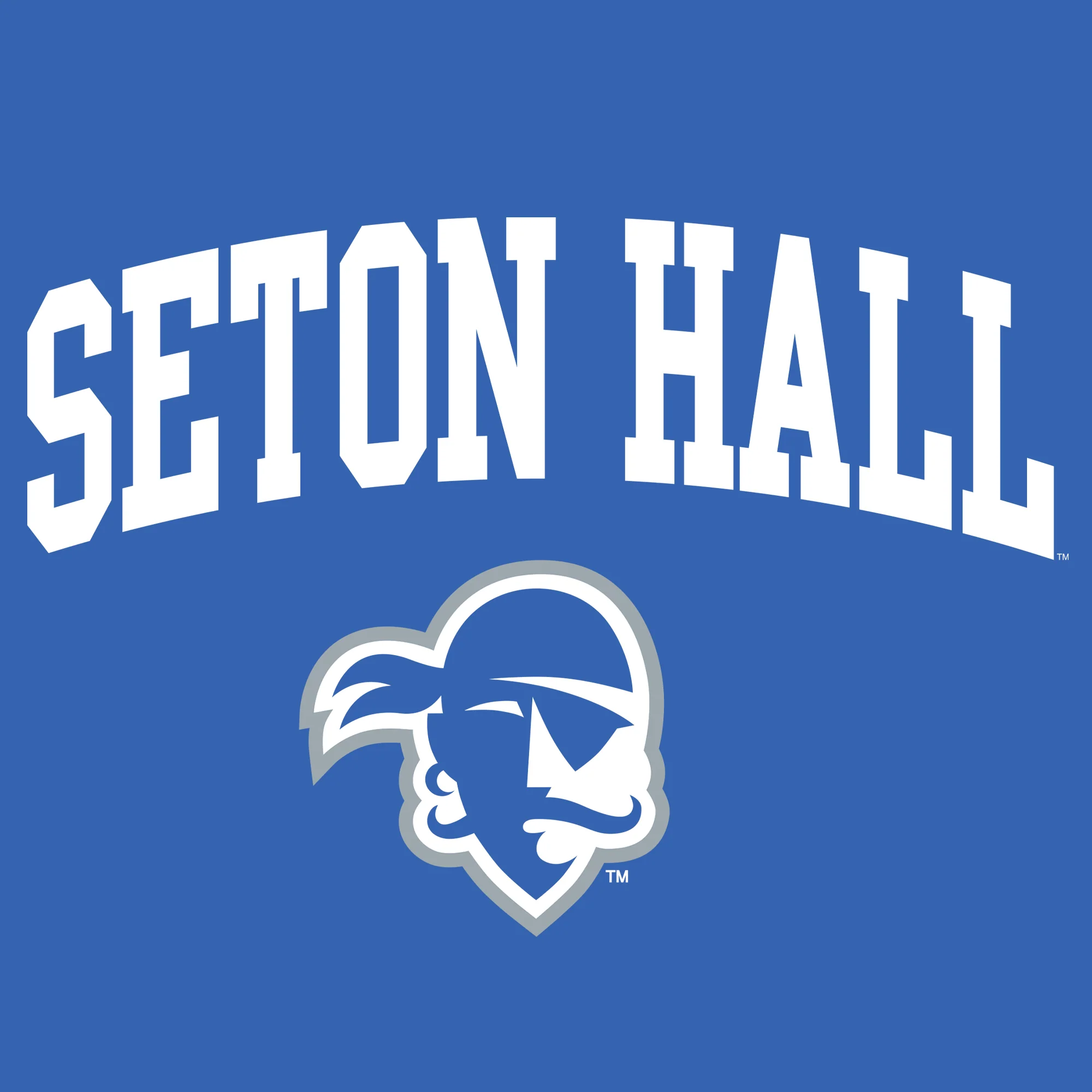 Seton Hall University Pirates Arch Logo Youth Short Sleeve T Shirt - Royal - Image 2