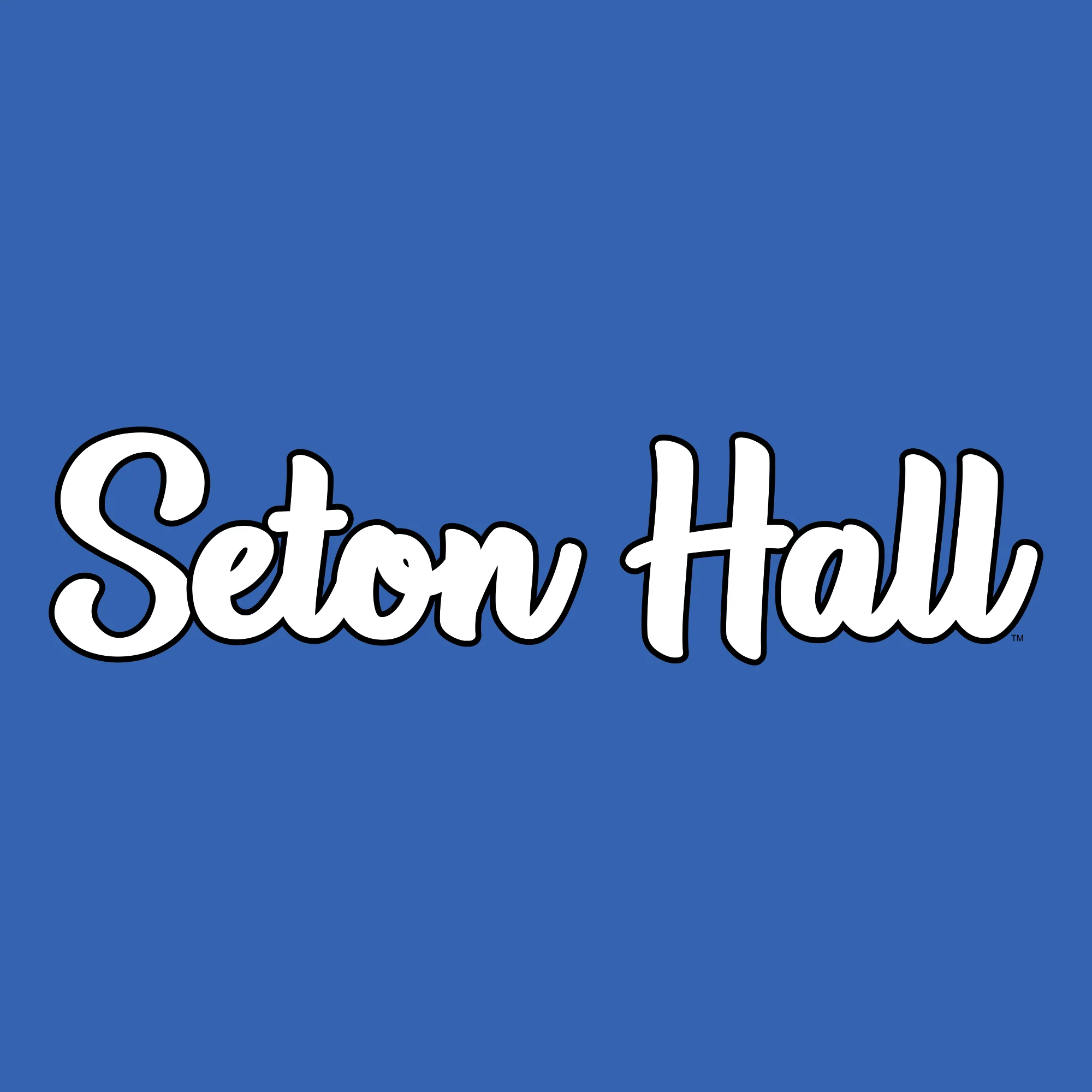 Seton Hall University Pirates Basic Script Heavy Blend Hoodie - Royal - Image 2