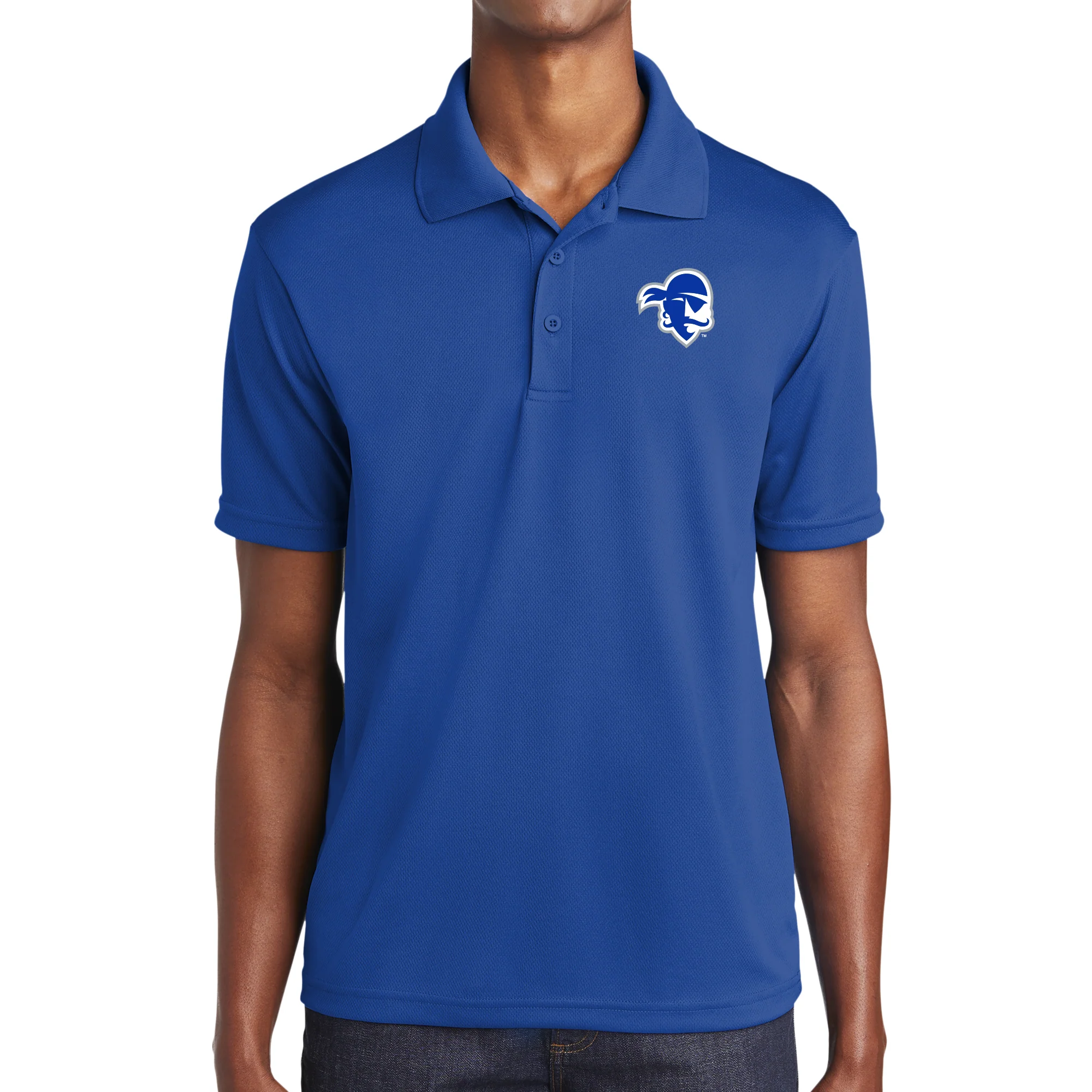 Seton Hall University Pirates Primary Logo Polo - Royal - Image 3