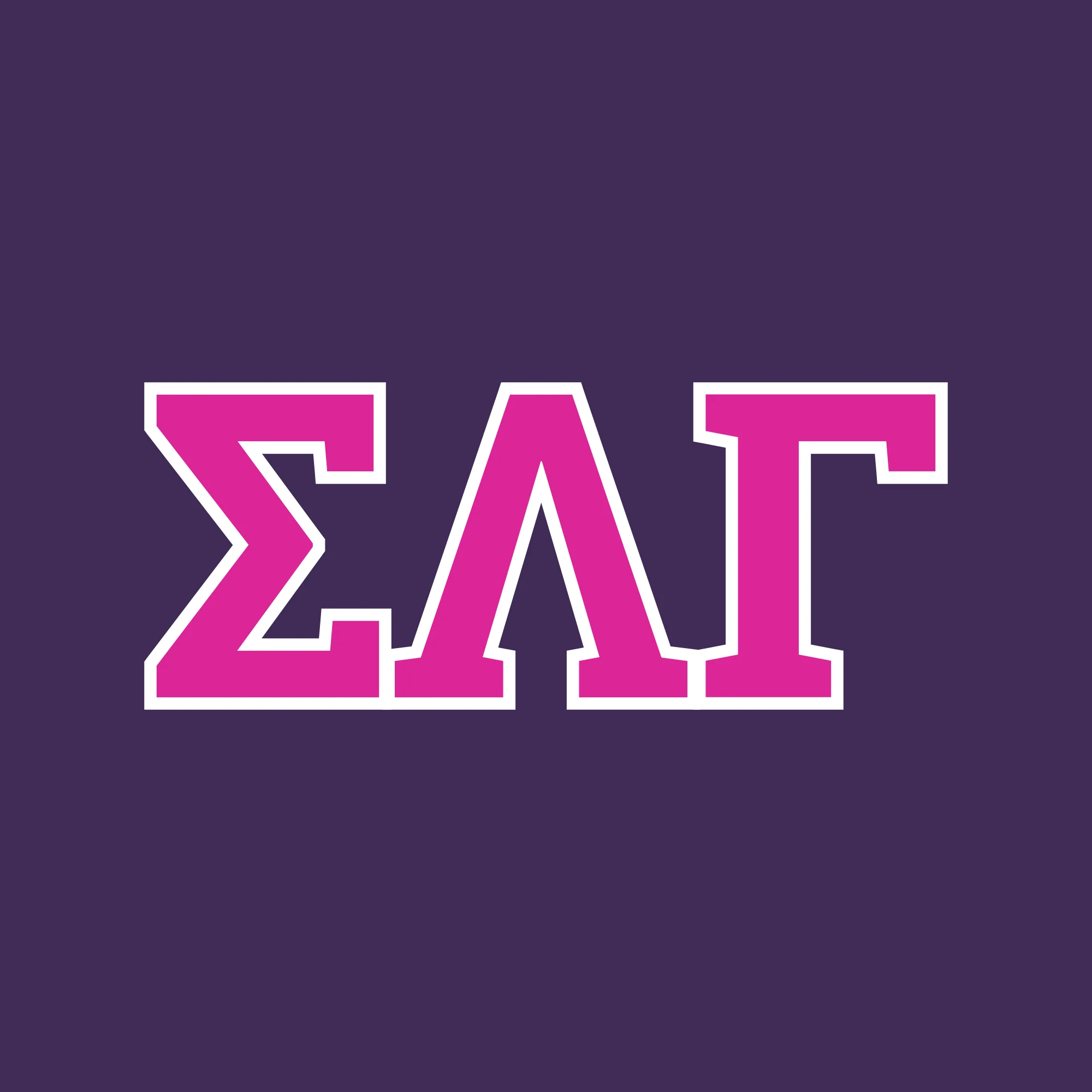 Sigma Lambda Gamma Greek Letter Block Hoodie - Purple - Image 2