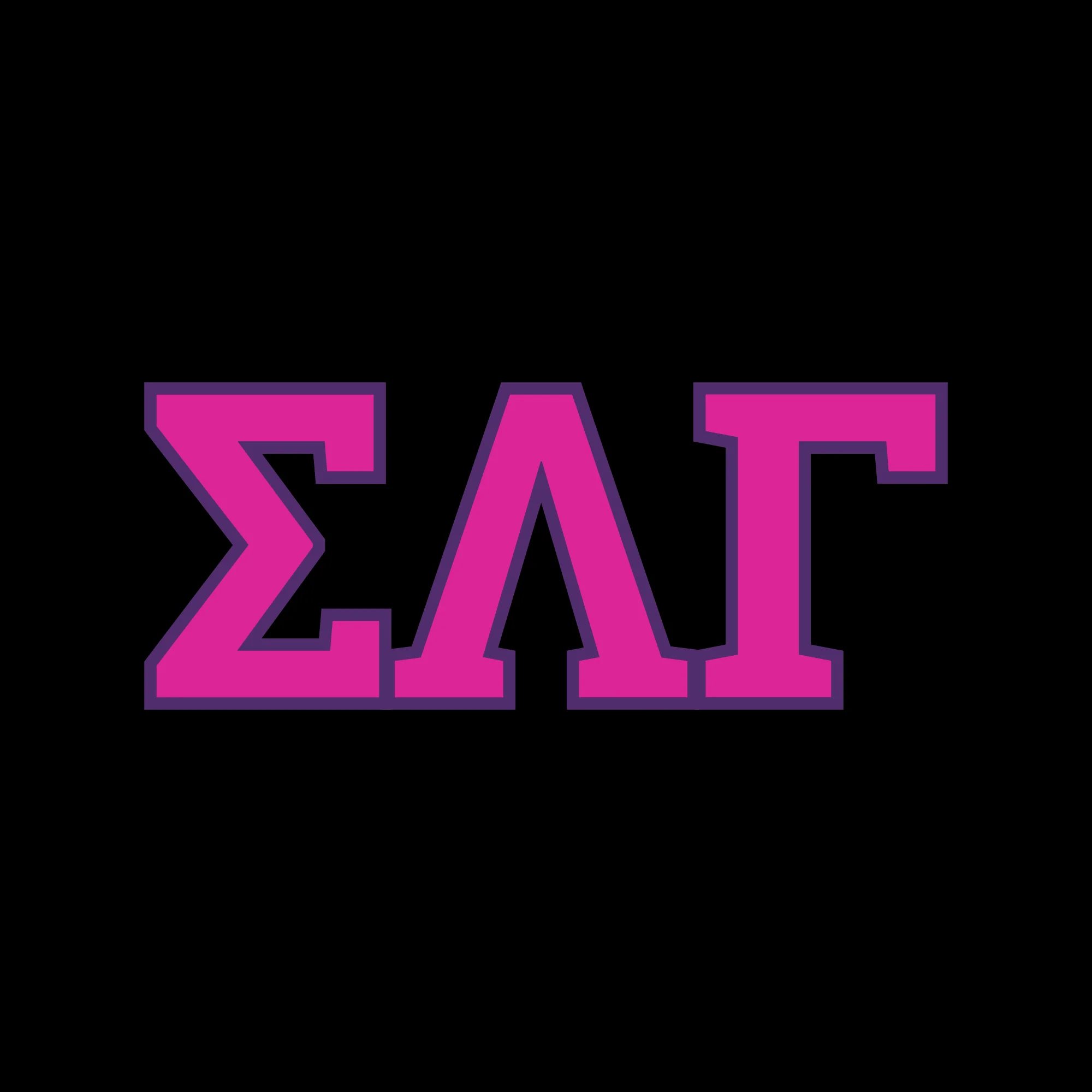 Sigma Lambda Gamma Greek Letter Block Womens Long Sleeve - Image 5