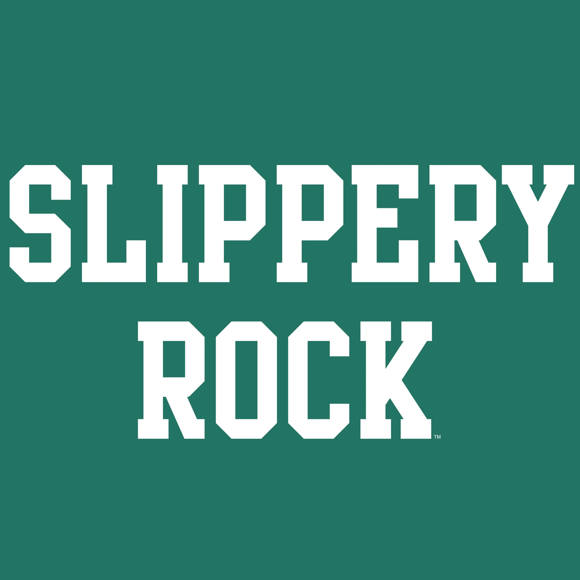 Slippery Rock University The Rock Basic Block Short Sleeve T Shirt - Kelly Green - Image 2