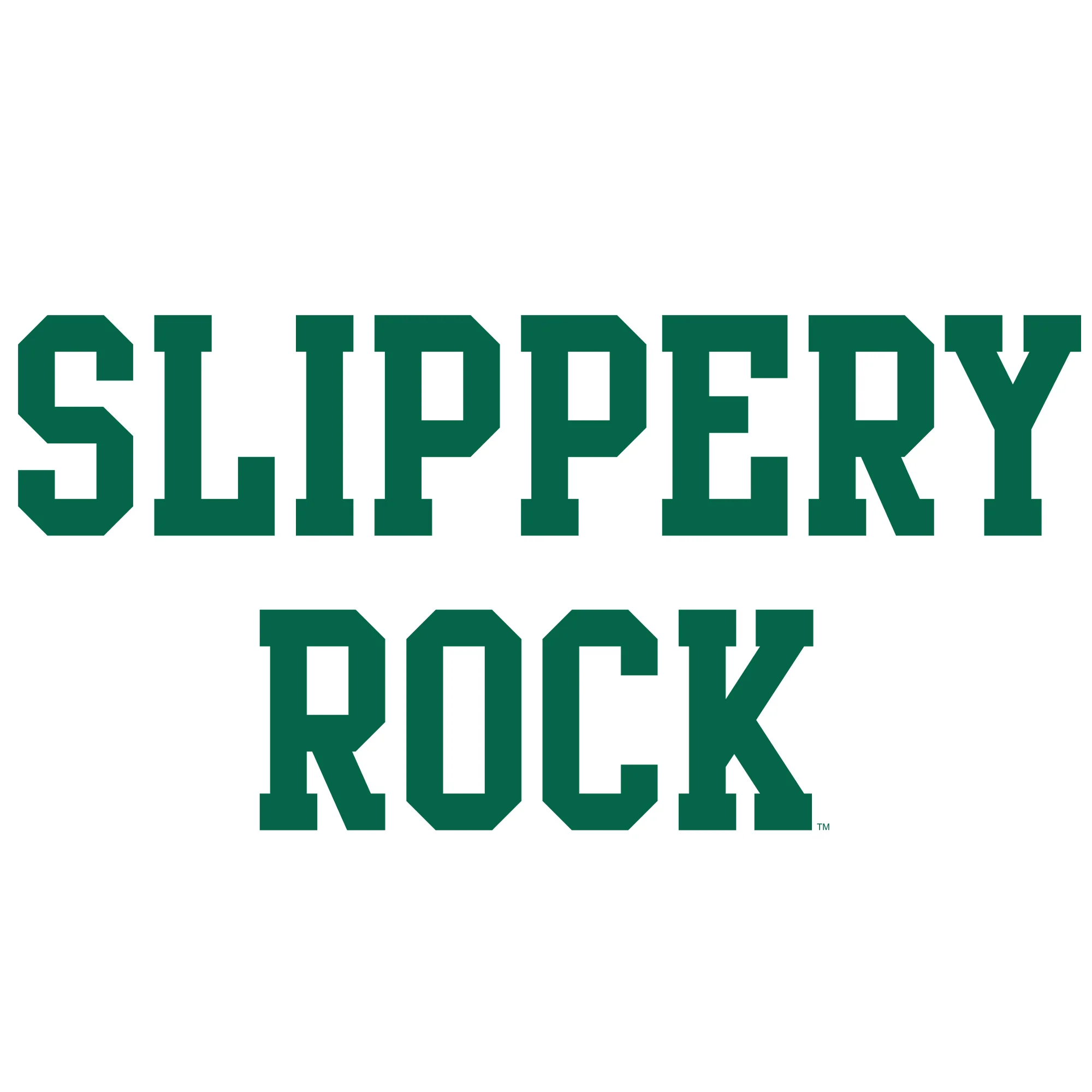 Slippery Rock University The Rock Basic Block Short Sleeve Youth T Shirt - White - Image 2