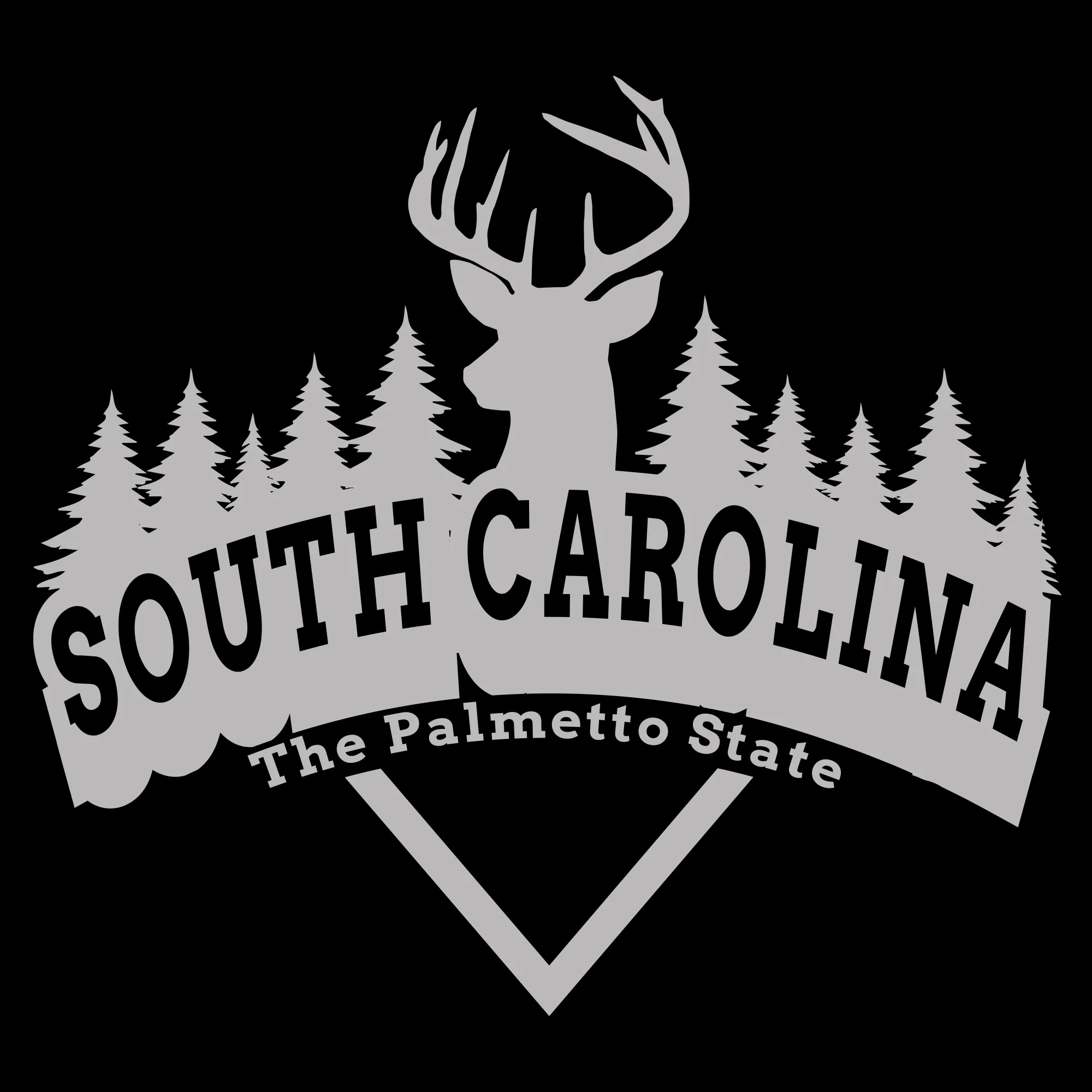 South Carolina Deer Arch T-Shirt - Black - Image 2