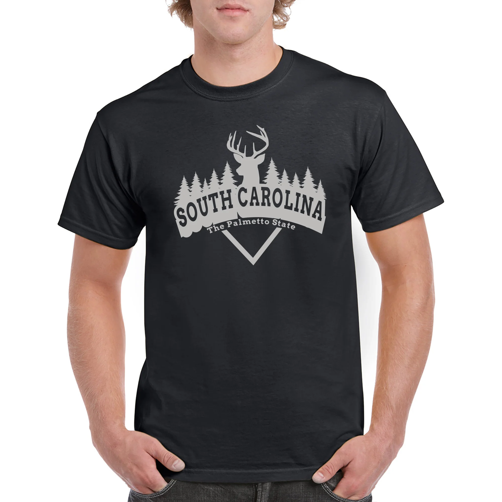South Carolina Deer Arch T-Shirt - Black - Image 3