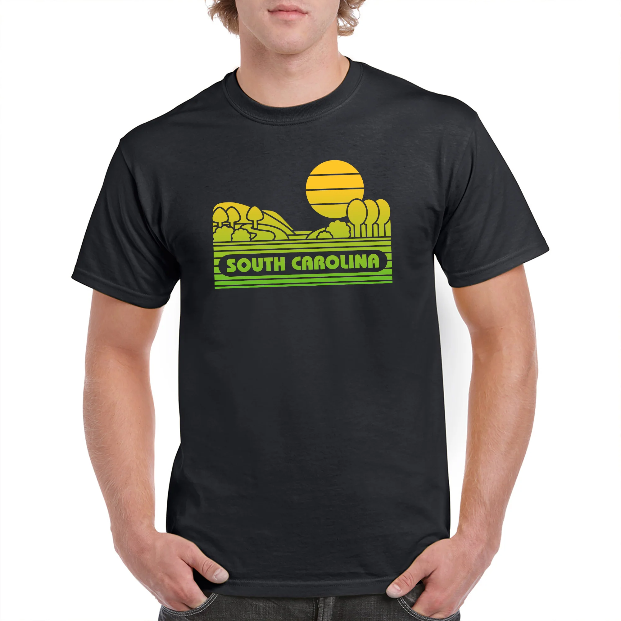 South Carolina Groovy Sunset T-Shirt - Black - Image 3