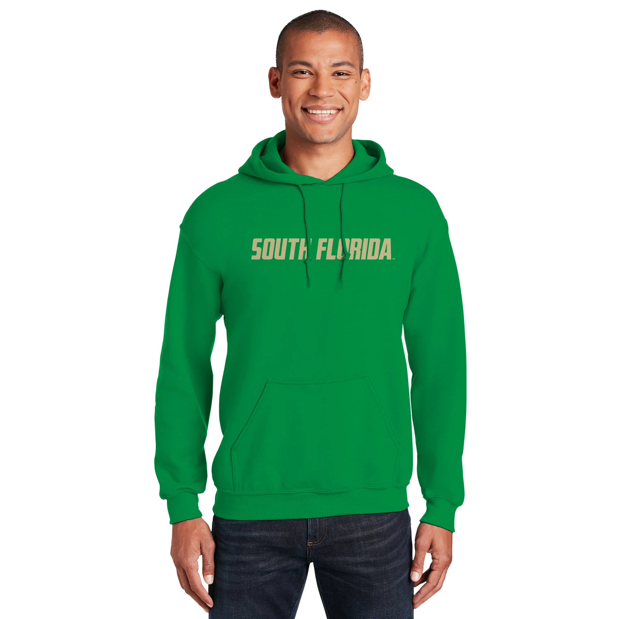 South Florida Bulls Basic Block Hoodie - Irish Green - Image 3