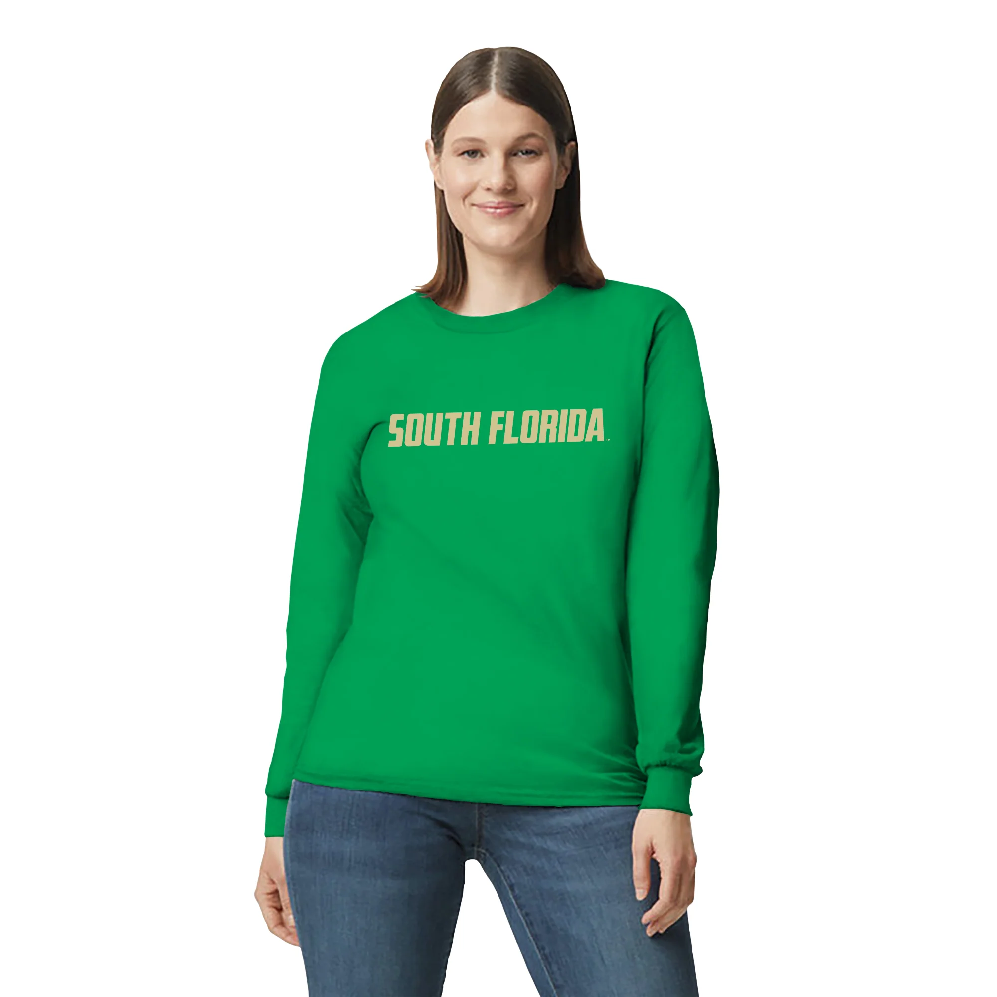 South Florida Bulls Basic Block Long Sleeve T-Shirt - Irish Green - Image 4