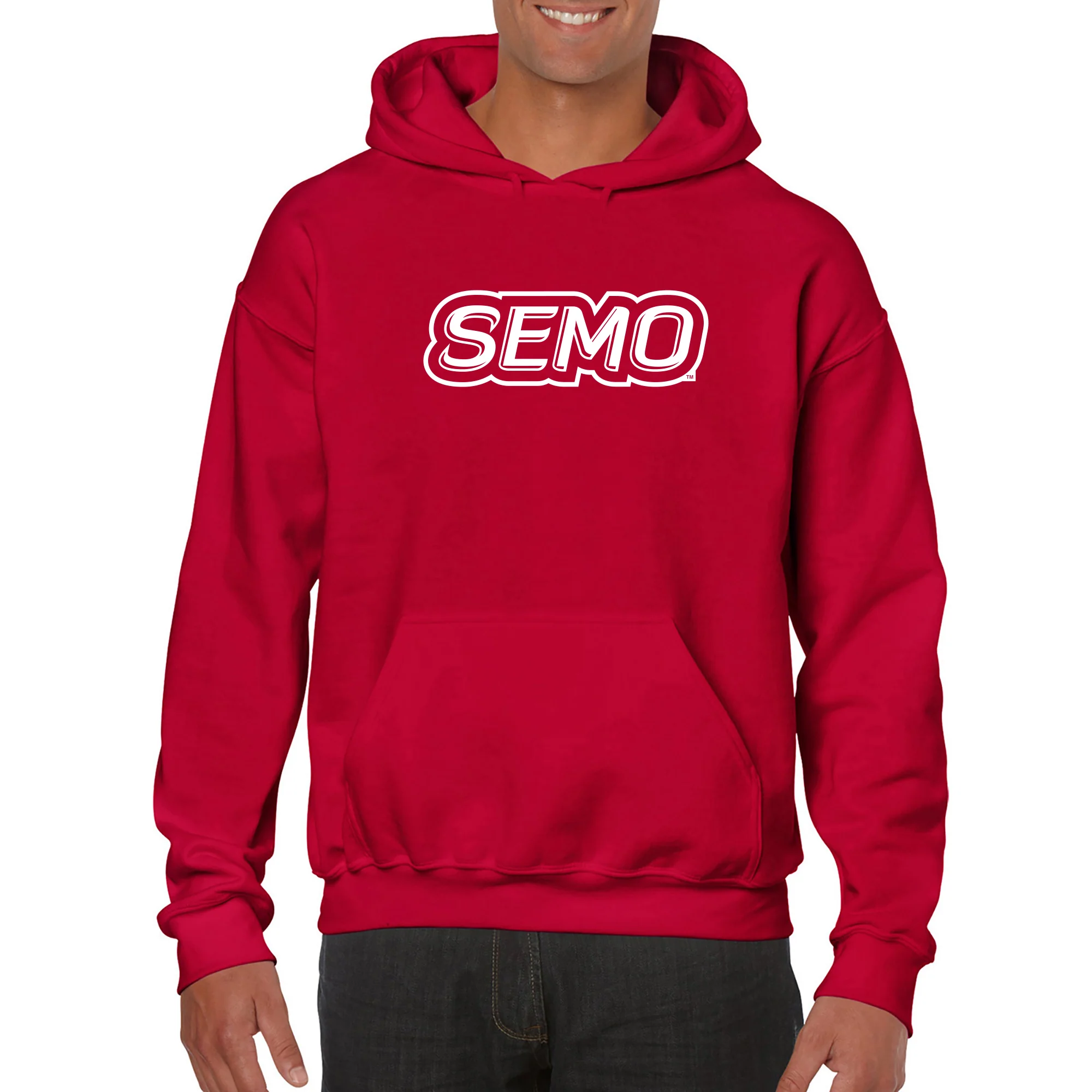 Southeast Missouri State University Redhawks Basic Block Hoodie - Red - Image 3