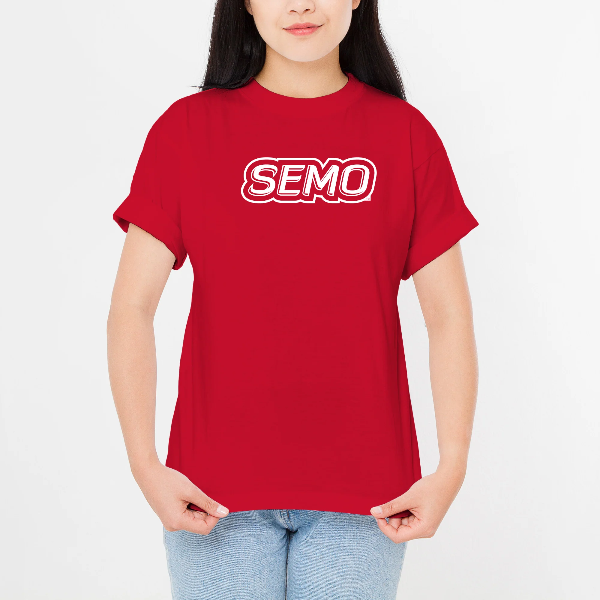 Southeast Missouri State University Redhawks Basic Block Short Sleeve T-Shirt - Red - Image 3