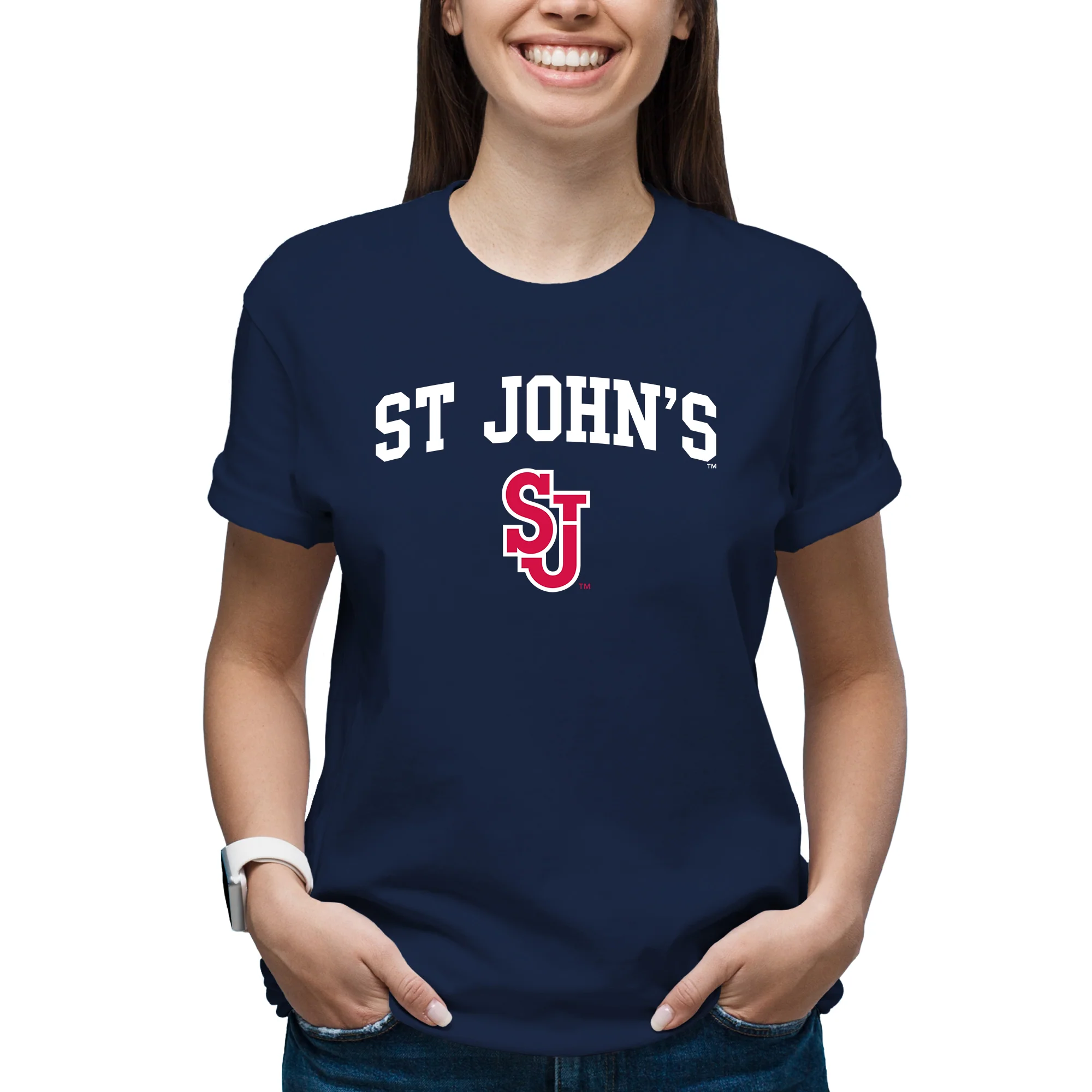 St John's University Red Storm Arch Logo T-Shirt - Image 4