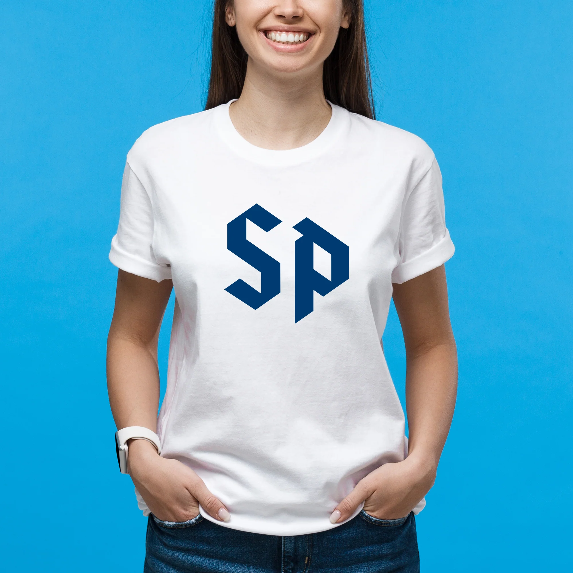 St Peter's University Peacocks Primary Logo T-Shirt - White - Image 4