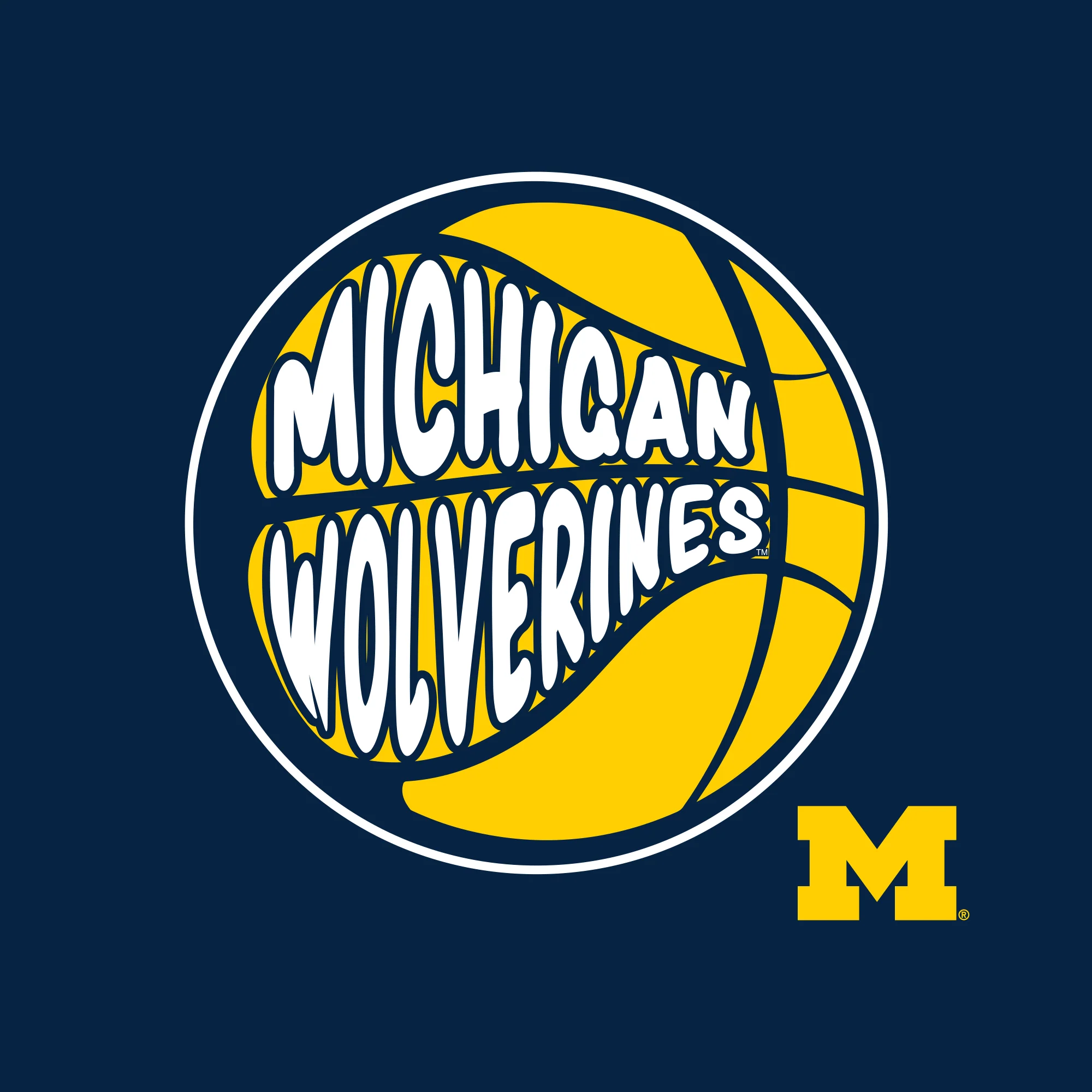 University of Michigan Wolverines Street Basketball Heavy Cotton Tank Top - Navy - Image 2