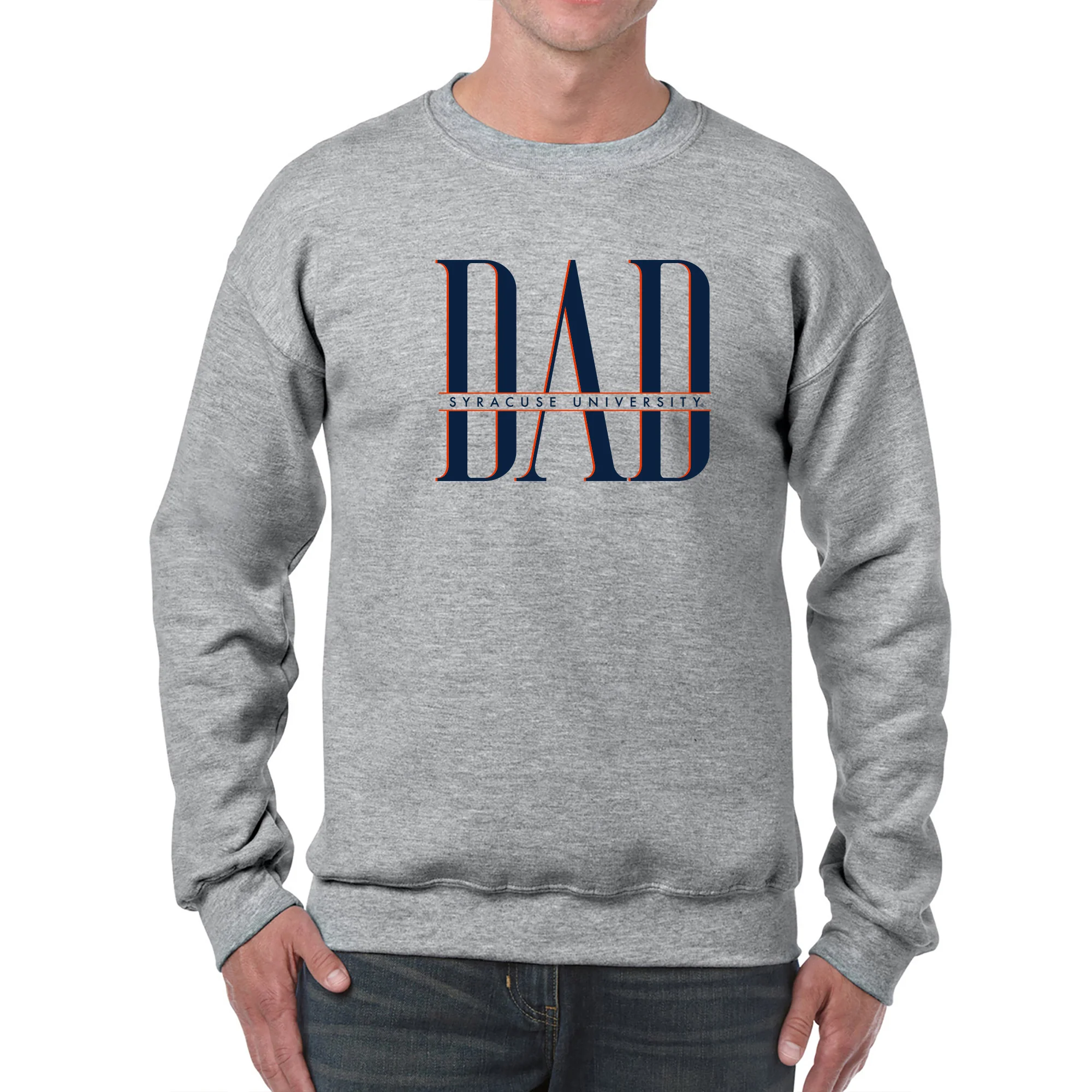 Syracuse Classic Dad Crewneck - Sport Grey - Image 4