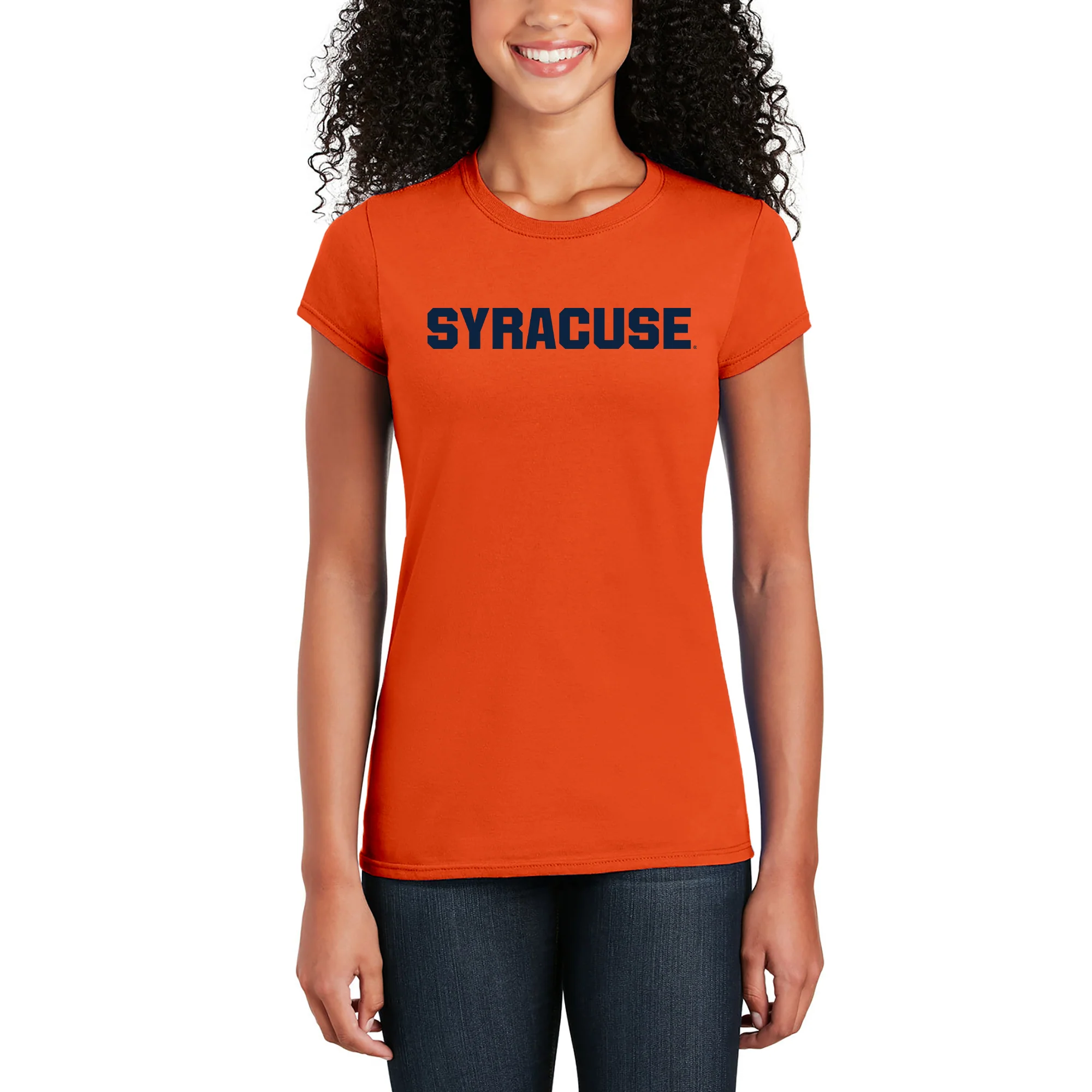Syracuse Oranges Basic Block Women's T-Shirt - Orange - Image 4
