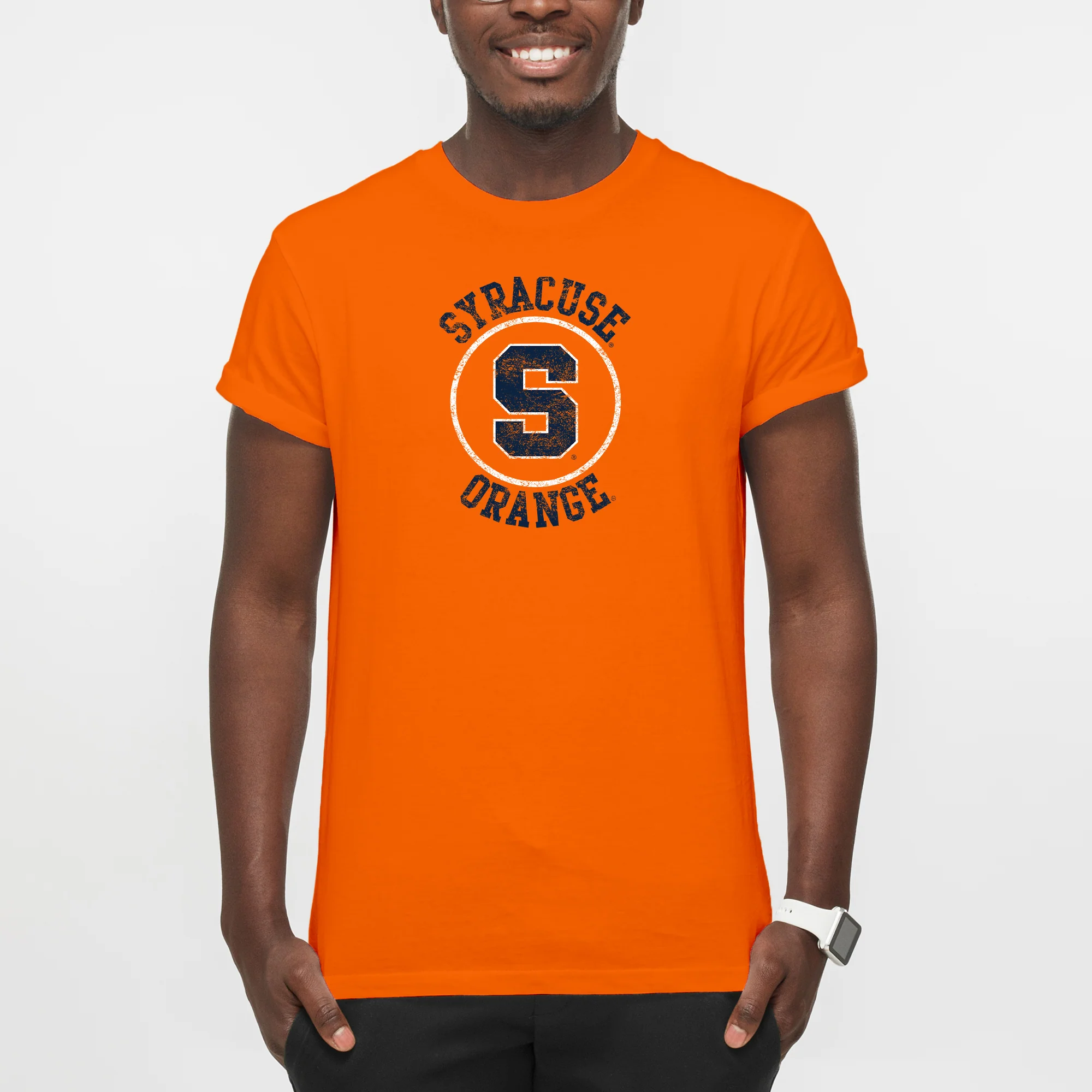 Syracuse Oranges Distressed Circle Logo T-Shirt - Orange - Image 3