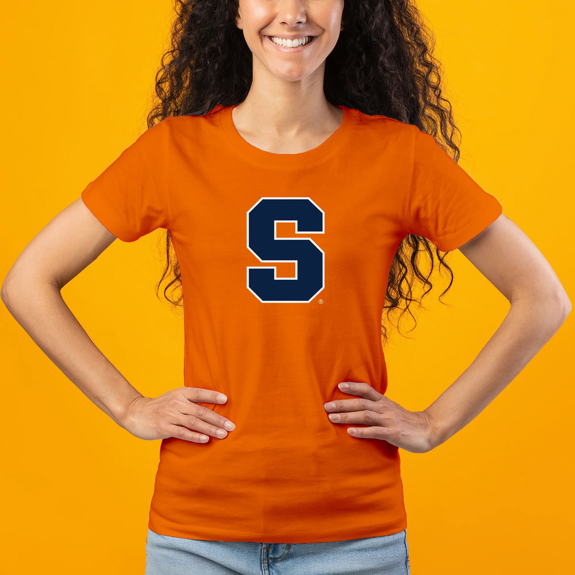 Syracuse Oranges Primary Logo Women's T-Shirt - Orange - Image 3