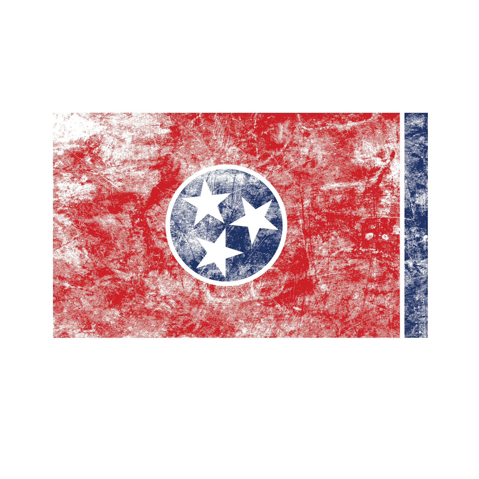 Tennessee State Flag NLA T-Shirt - White - Image 2
