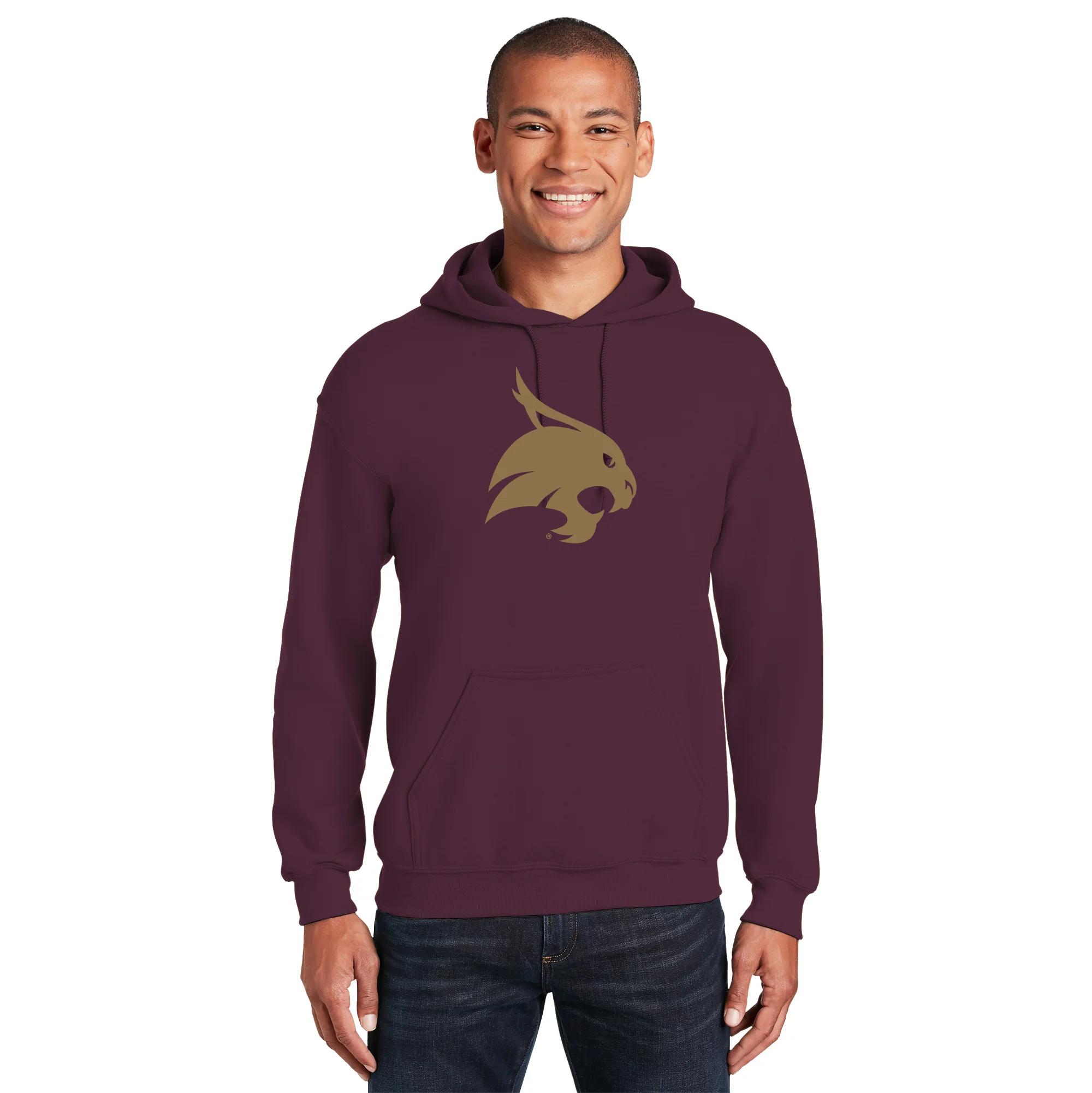 Texas State Bobcats Primary Logo Hoodie - Maroon - Image 3