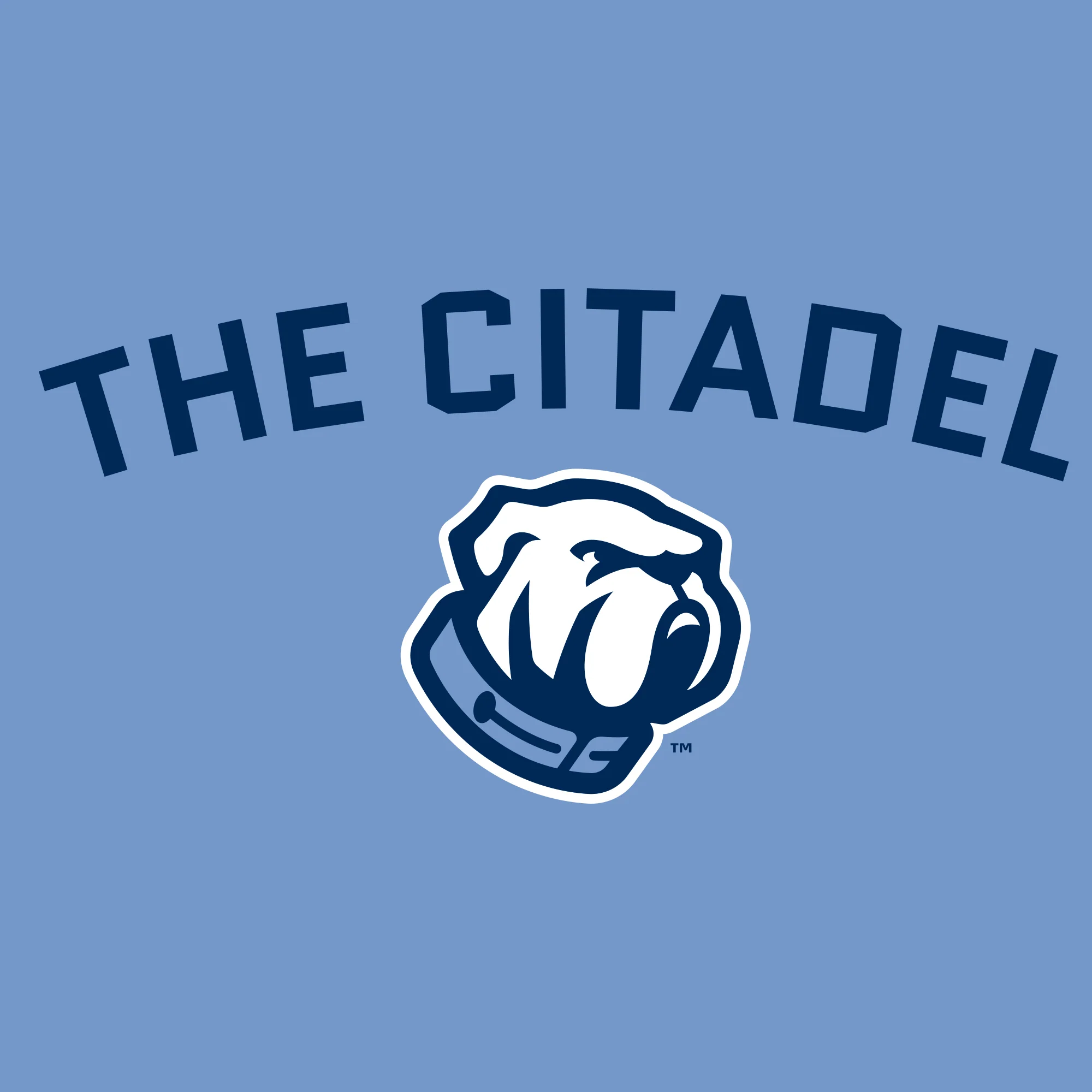 The Citadel Bulldogs Arch Logo Short Sleeve T-Shirt - Carolina Blue - Image 2
