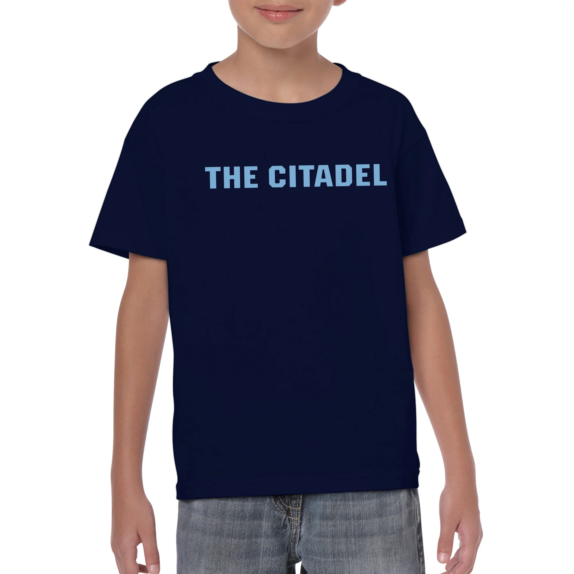 The Citadel Bulldogs Basic Block Youth Short Sleeve T-Shirt - Navy - Image 3
