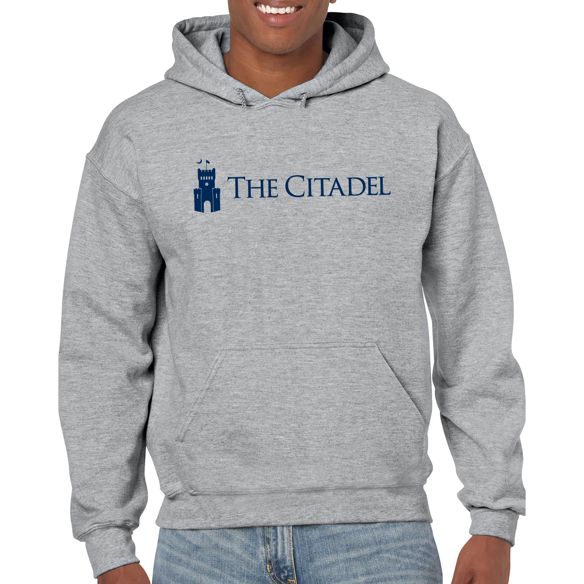 The Citadel Institutional Logo Hoodie - Sport Grey - Image 3