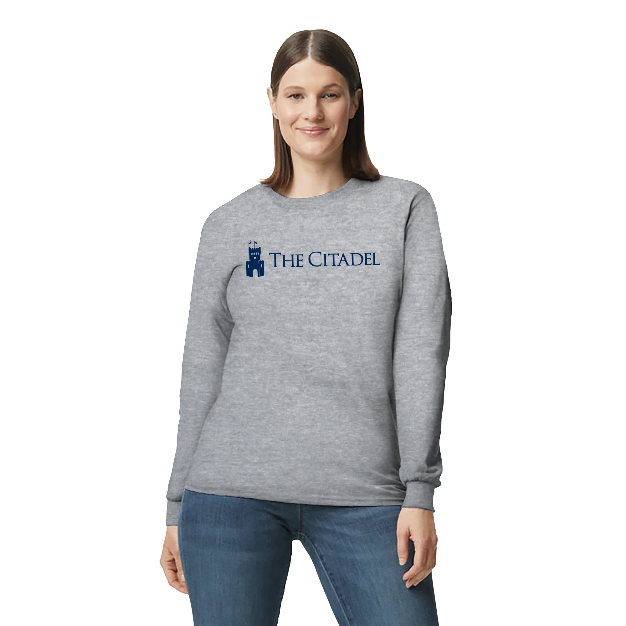 The Citadel Institutional Logo Long Sleeve - Sport Grey - Image 4