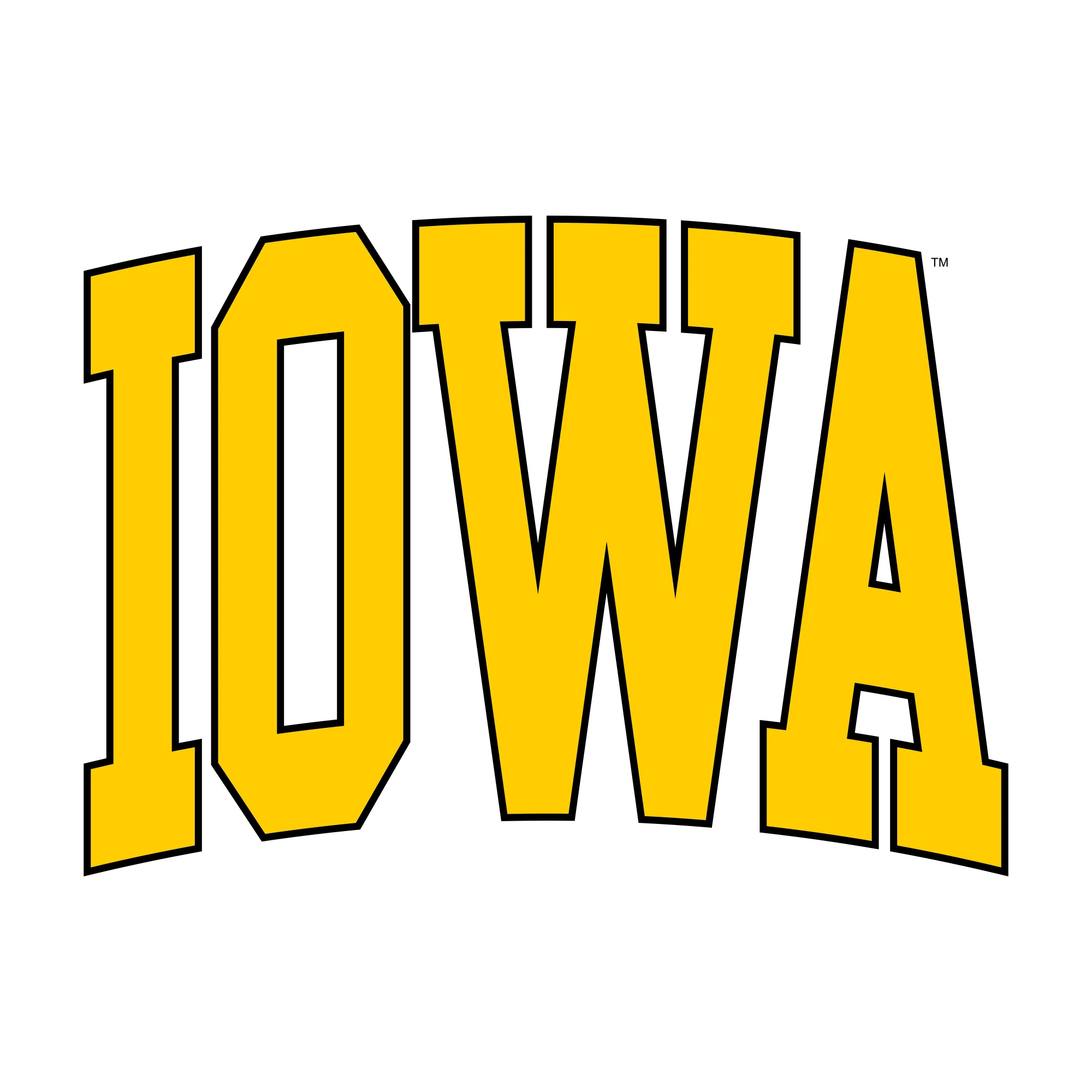 The University of Iowa Hawkeyes Mega Arch T-Shirt - White - Image 2