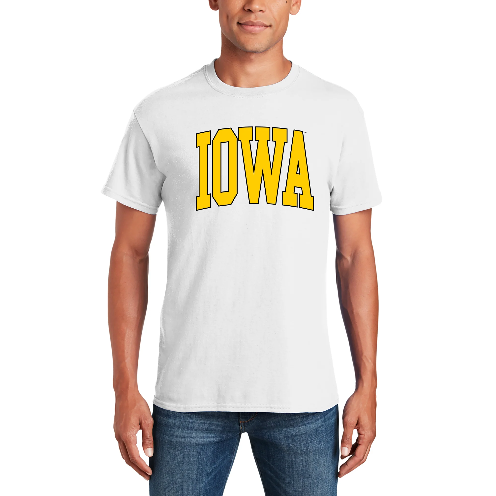 The University of Iowa Hawkeyes Mega Arch T-Shirt - White - Image 3