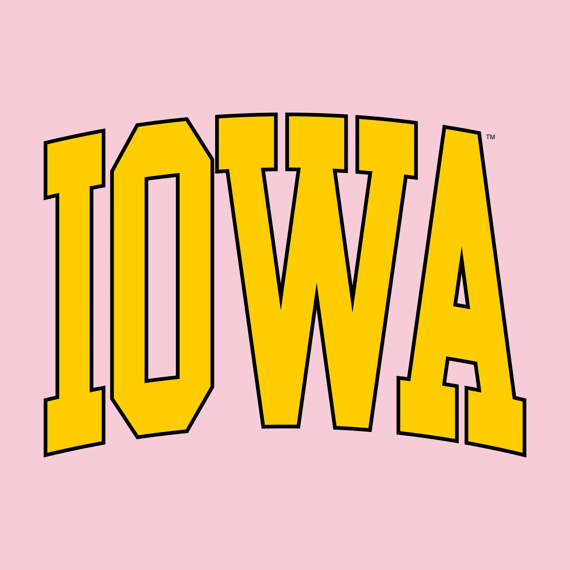 The University of Iowa Hawkeyes Mega Arch T-Shirt - Light Pink - Image 2