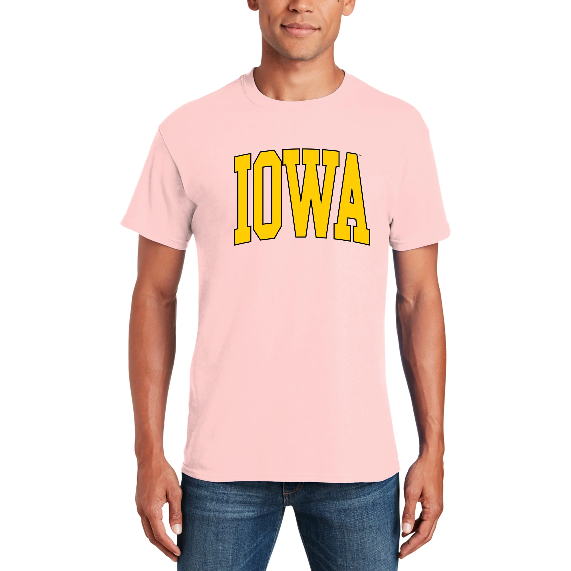 The University of Iowa Hawkeyes Mega Arch T-Shirt - Light Pink - Image 3