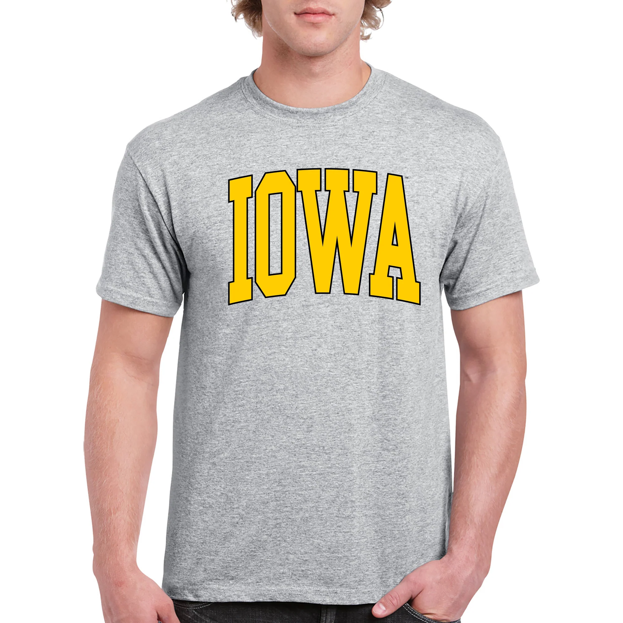 The University of Iowa Hawkeyes Mega Arch T-Shirt - Sport Grey - Image 3
