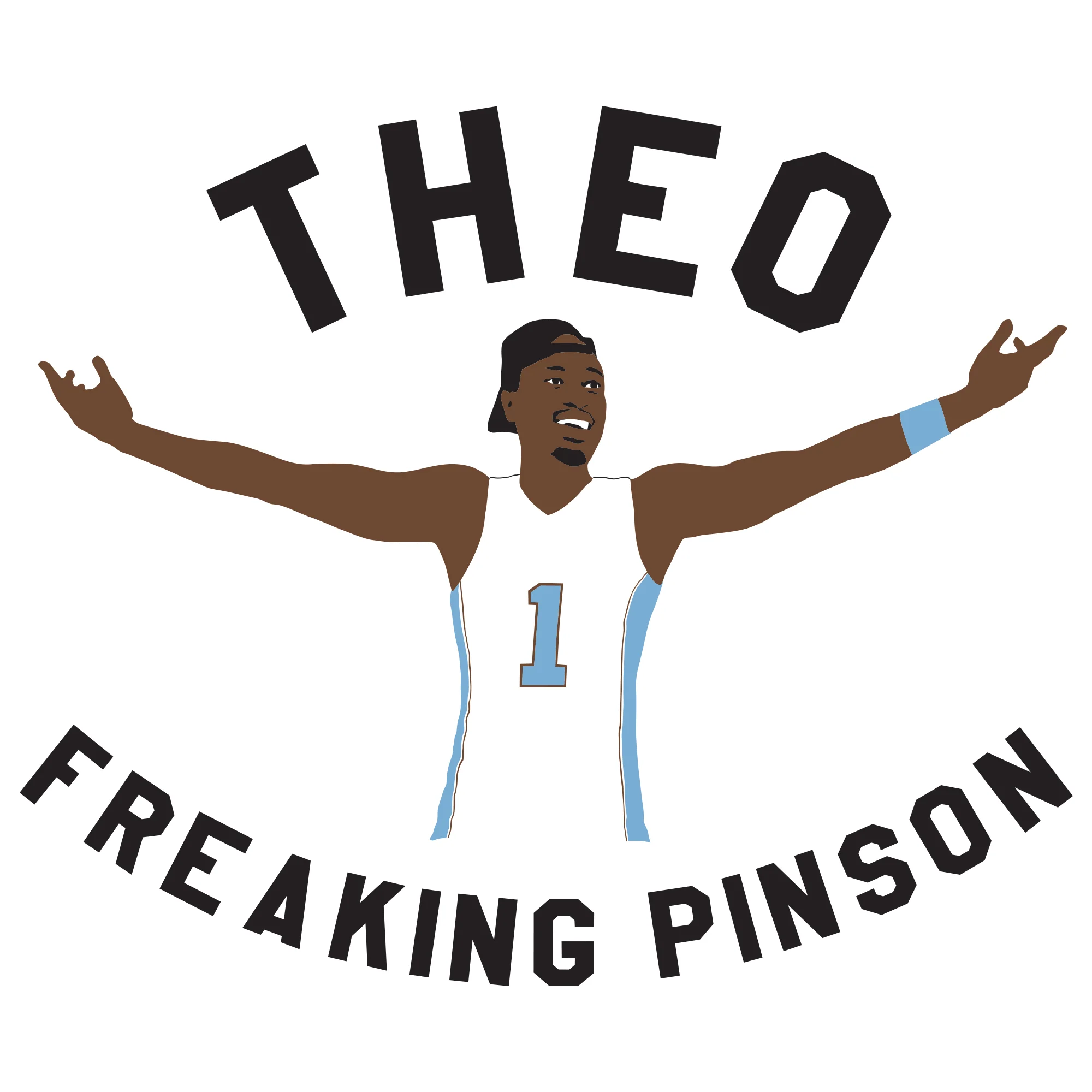 Theo Freaking Pinson Youth T Shirt - White - Image 2