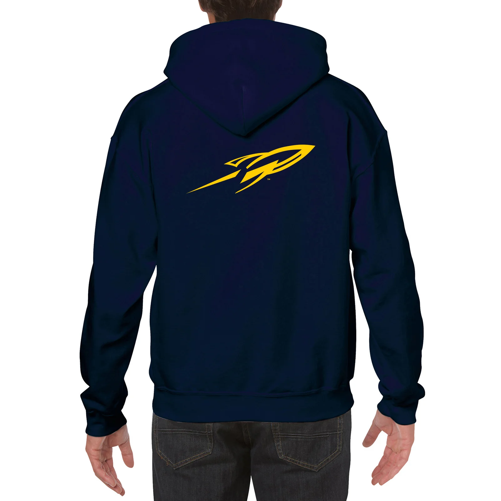 University of Toledo Rockets Front Back Print Heavy Blend Hoodie - Navy - Image 5