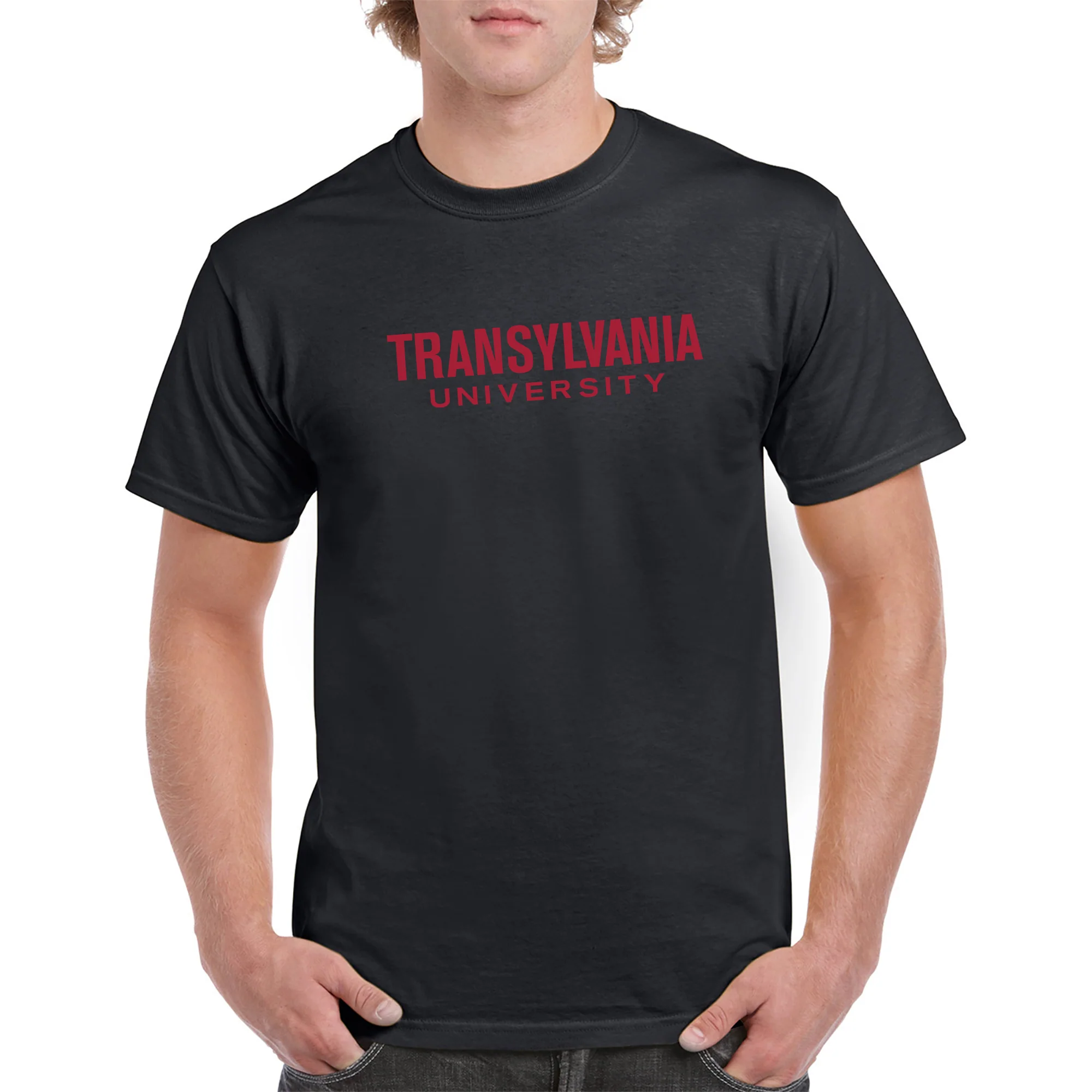 Transylvania University Pioneers Basic Block Short Sleeve T Shirt - Black - Image 3