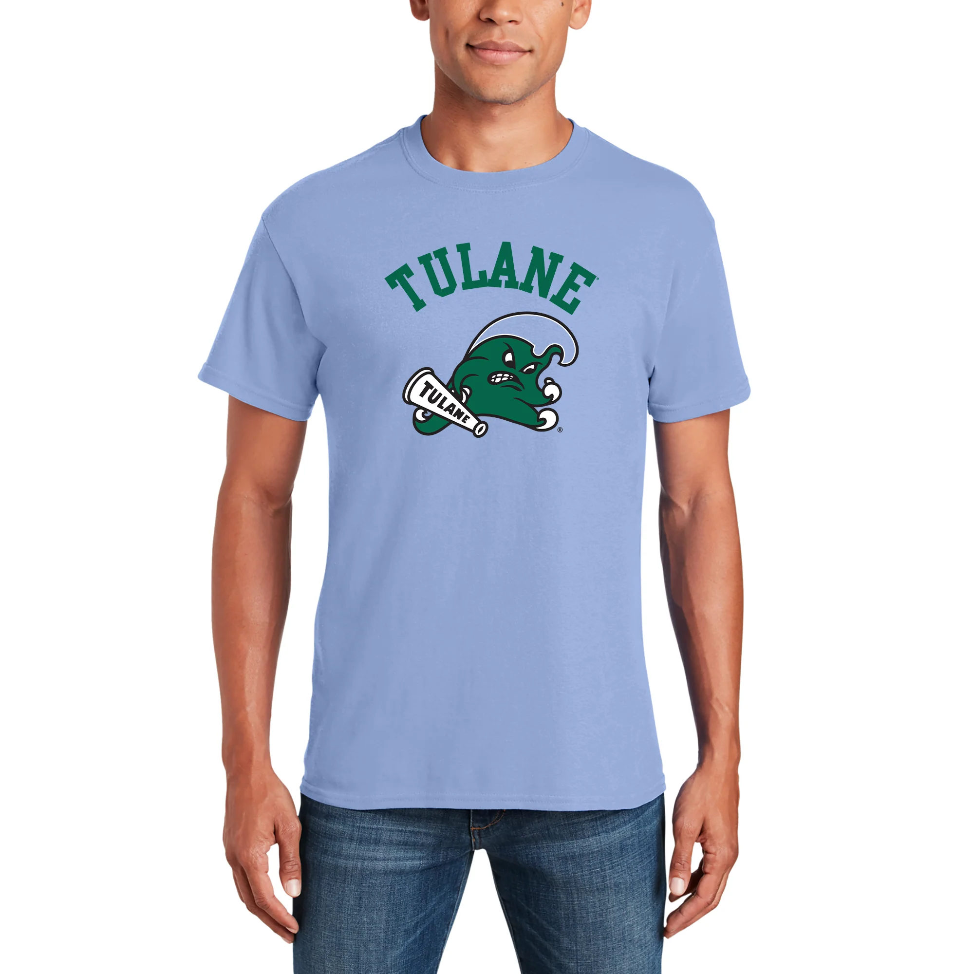 Tulane Green Wave Arch Logo T-Shirt - C Blue - Image 3