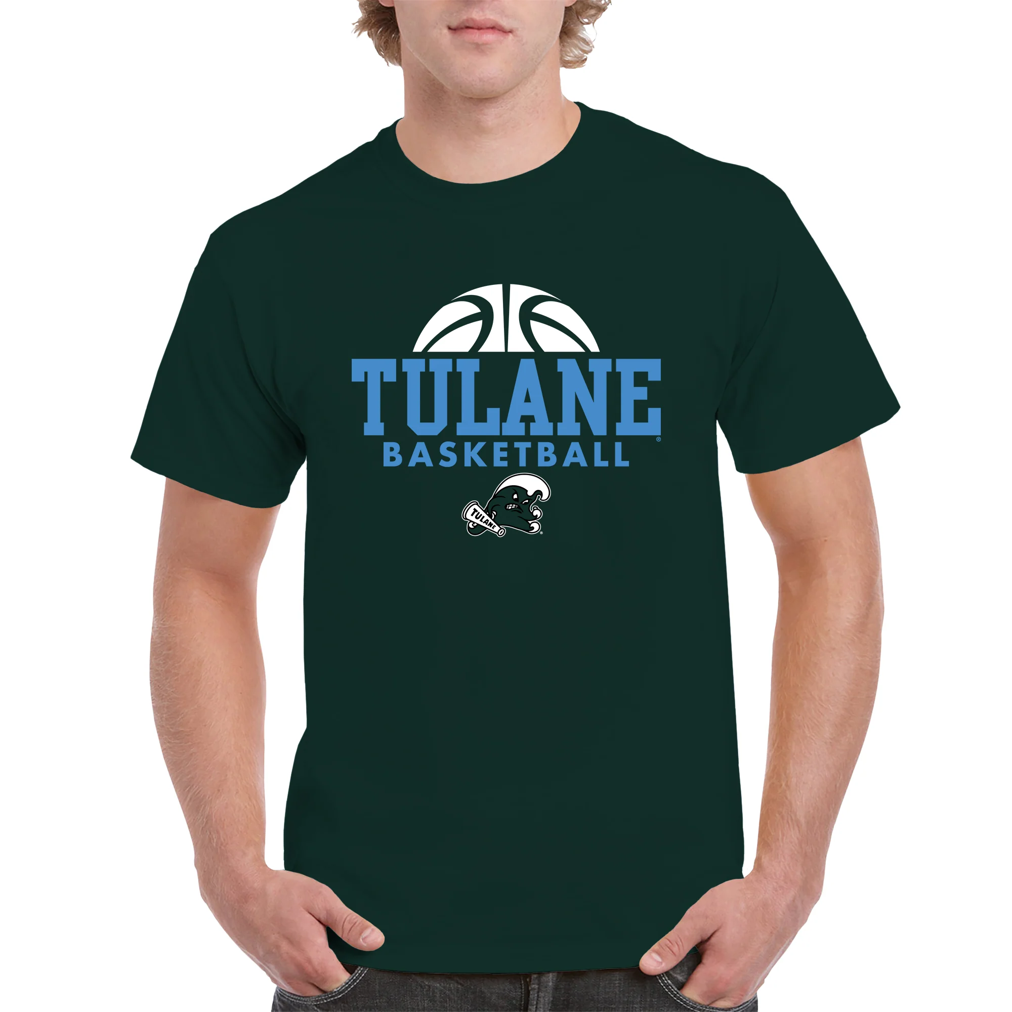 Tulane Green Wave Basketball Hype T-Shirt - Forest - Image 3