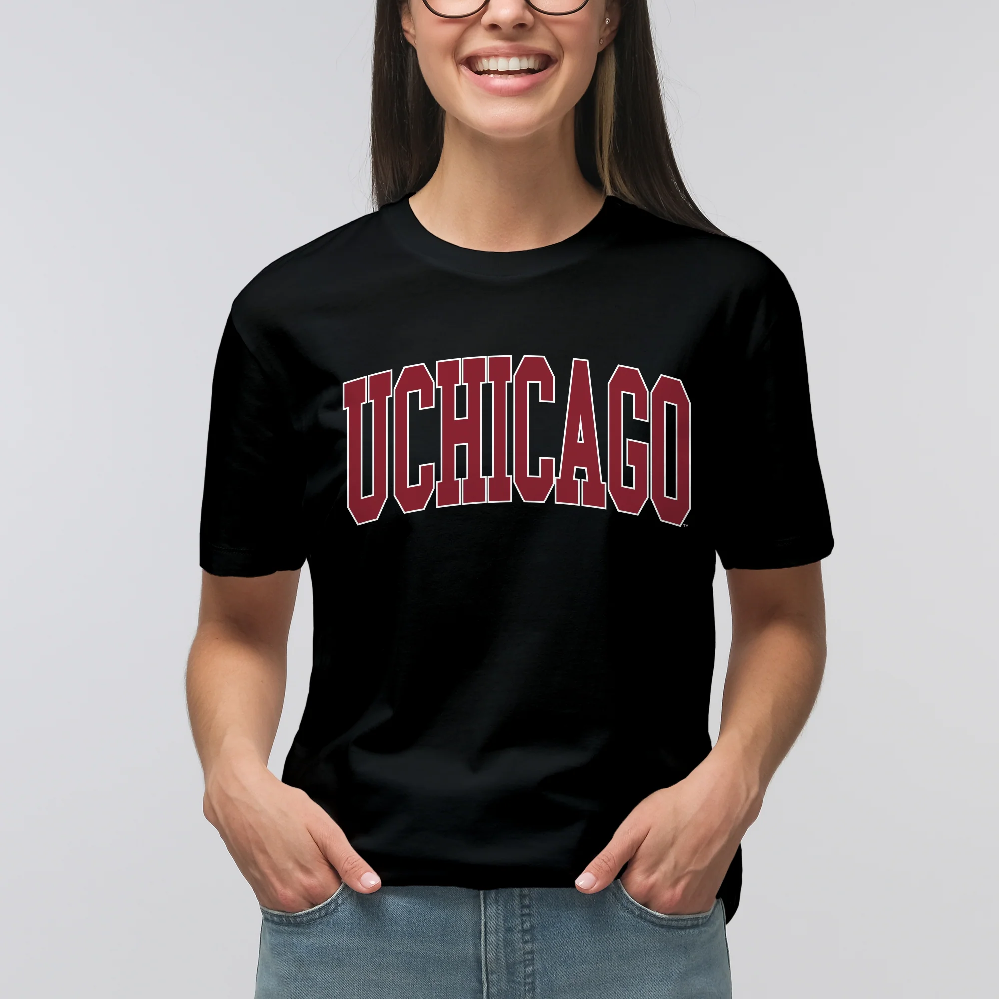 UChicago Maroons Mega Arch T-Shirt - Black - Image 4