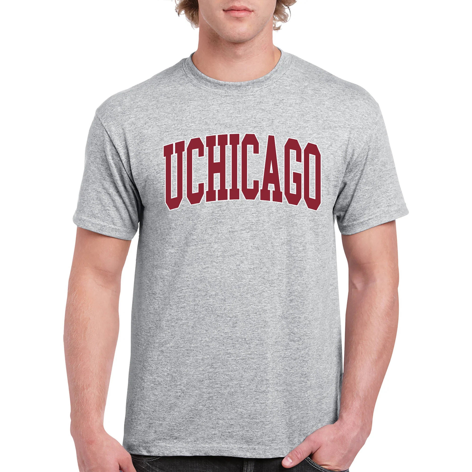 UChicago Maroons Mega Arch T-Shirt - Sport Grey - Image 3