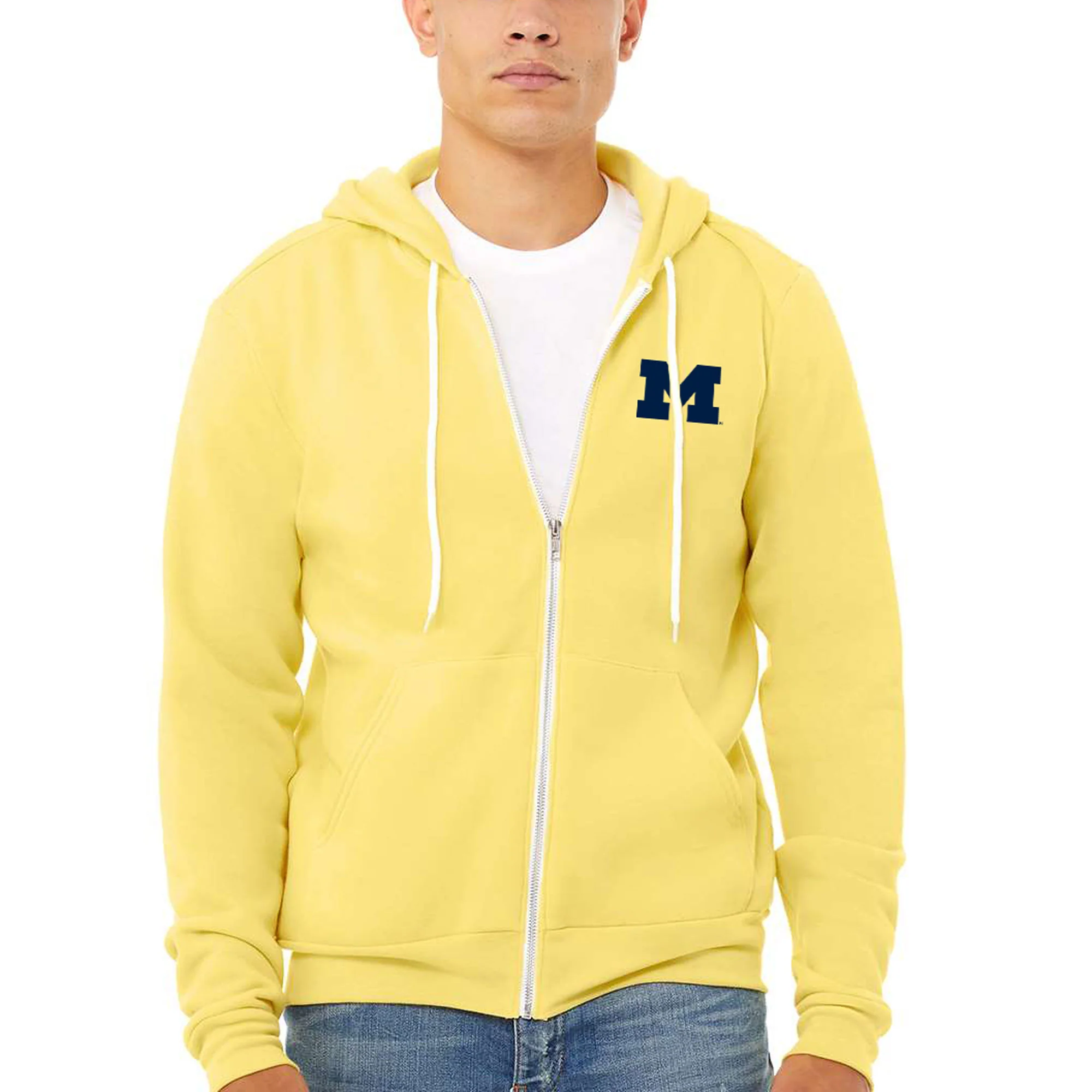UGP Block M Zip Hoodie - Yellow - Image 3