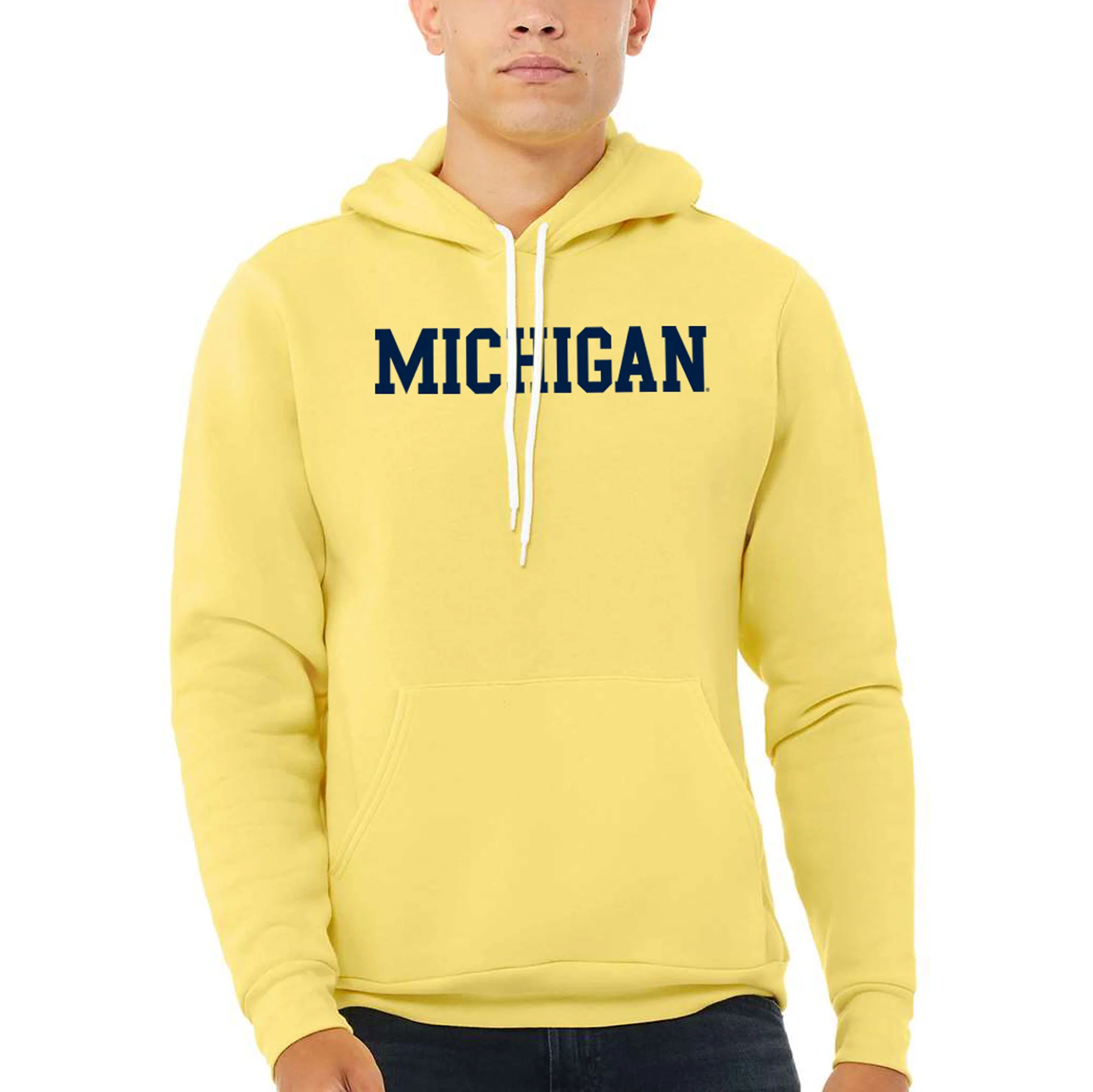 UGP Block Michigan Sponge Fleece Hoodie - Yellow - Image 4